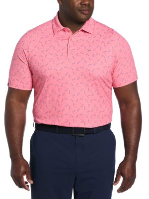 Big & Tall All Over Chevron Polo