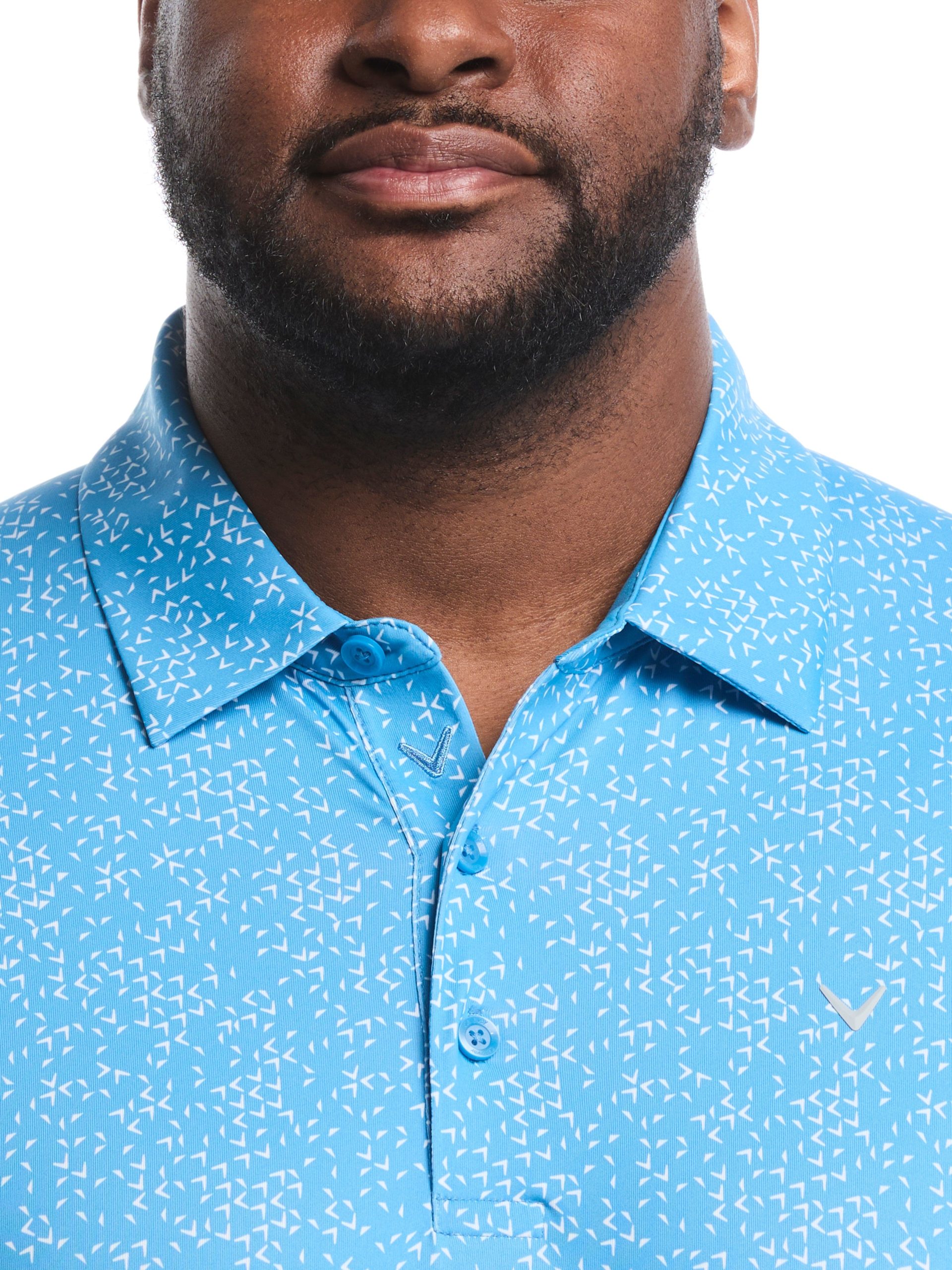 Big & Tall Chevron Print Golf Polo - Image 3