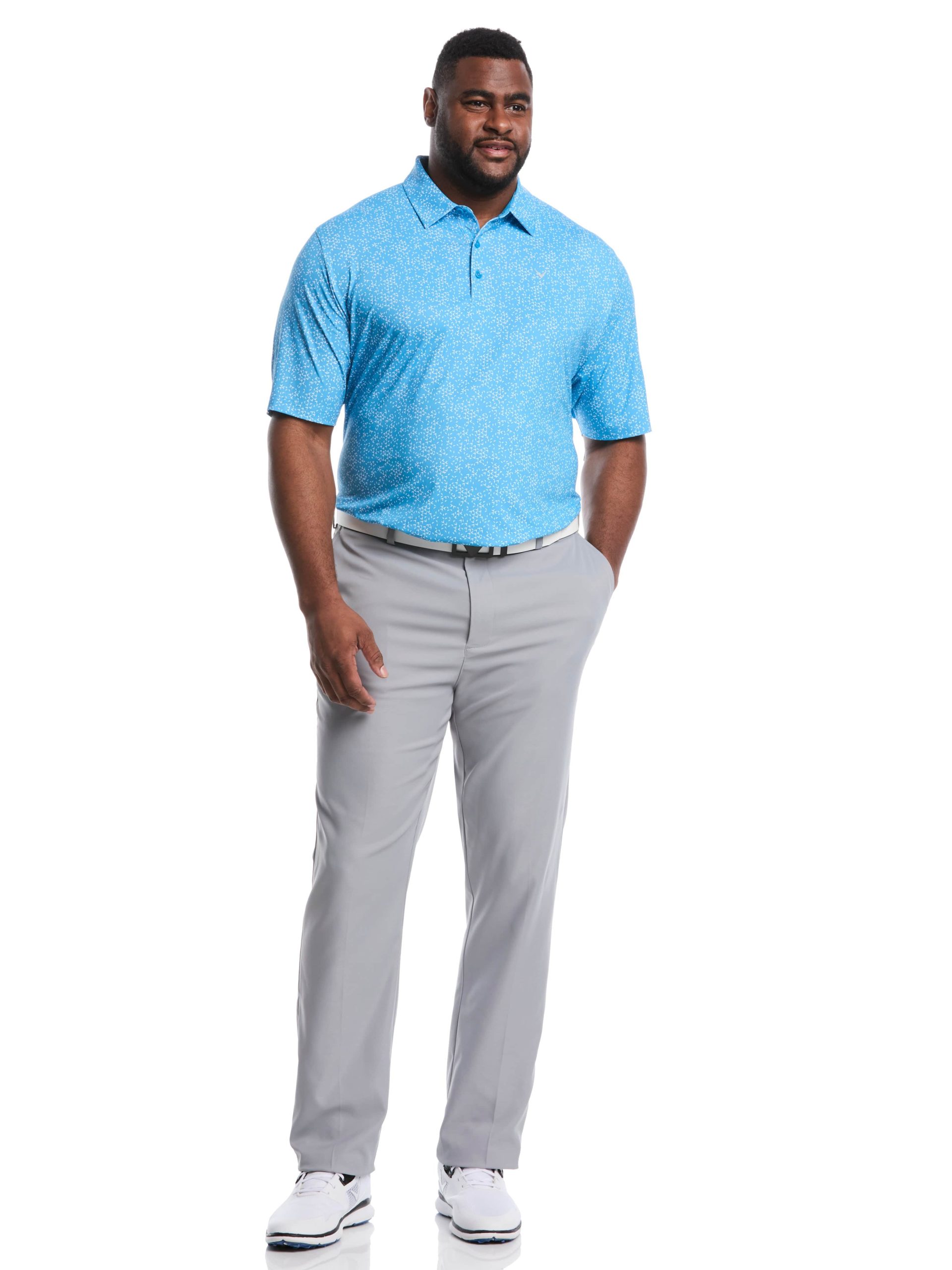 Big & Tall Chevron Print Golf Polo - Image 4