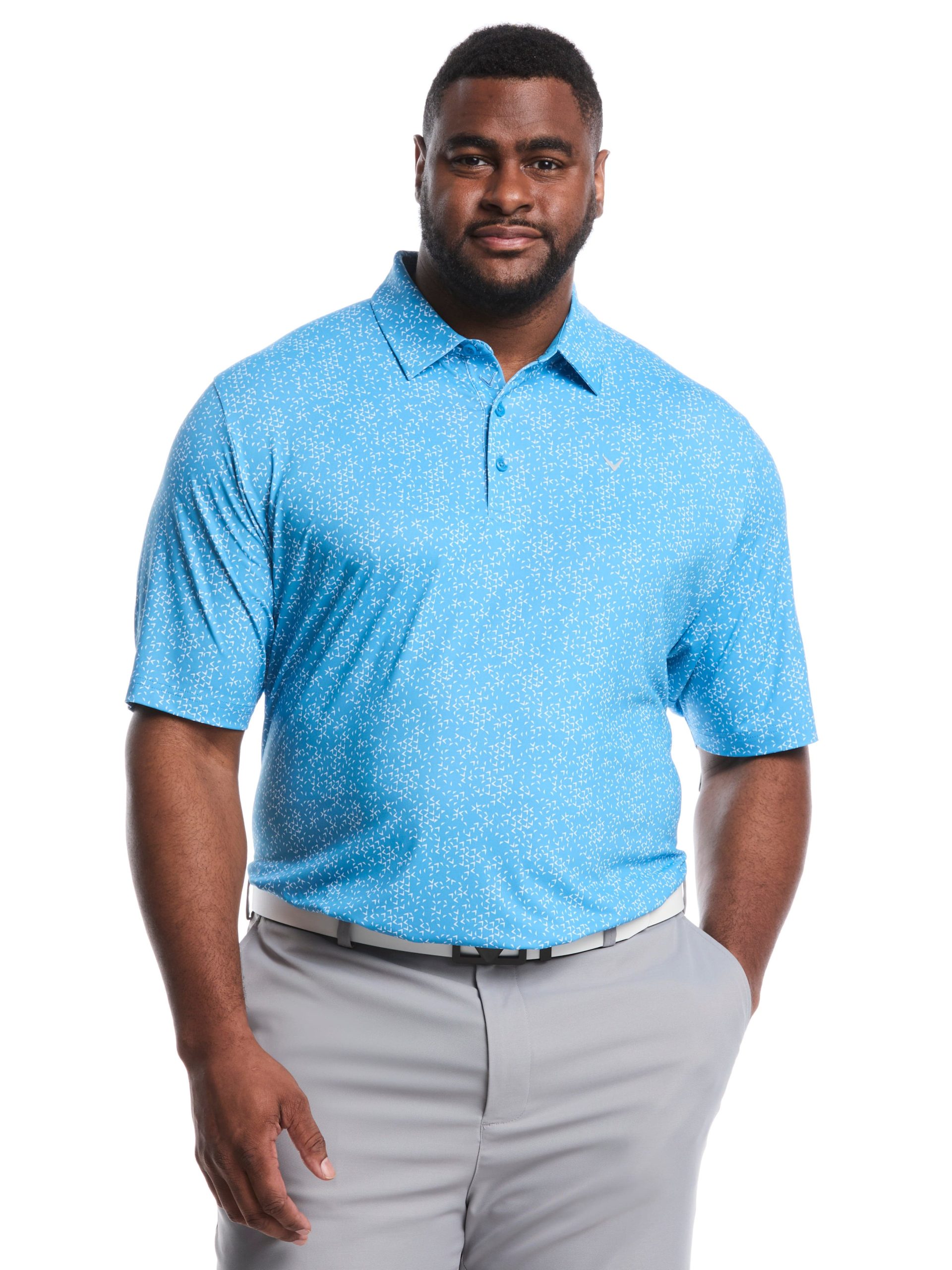 Big & Tall Chevron Print Golf Polo