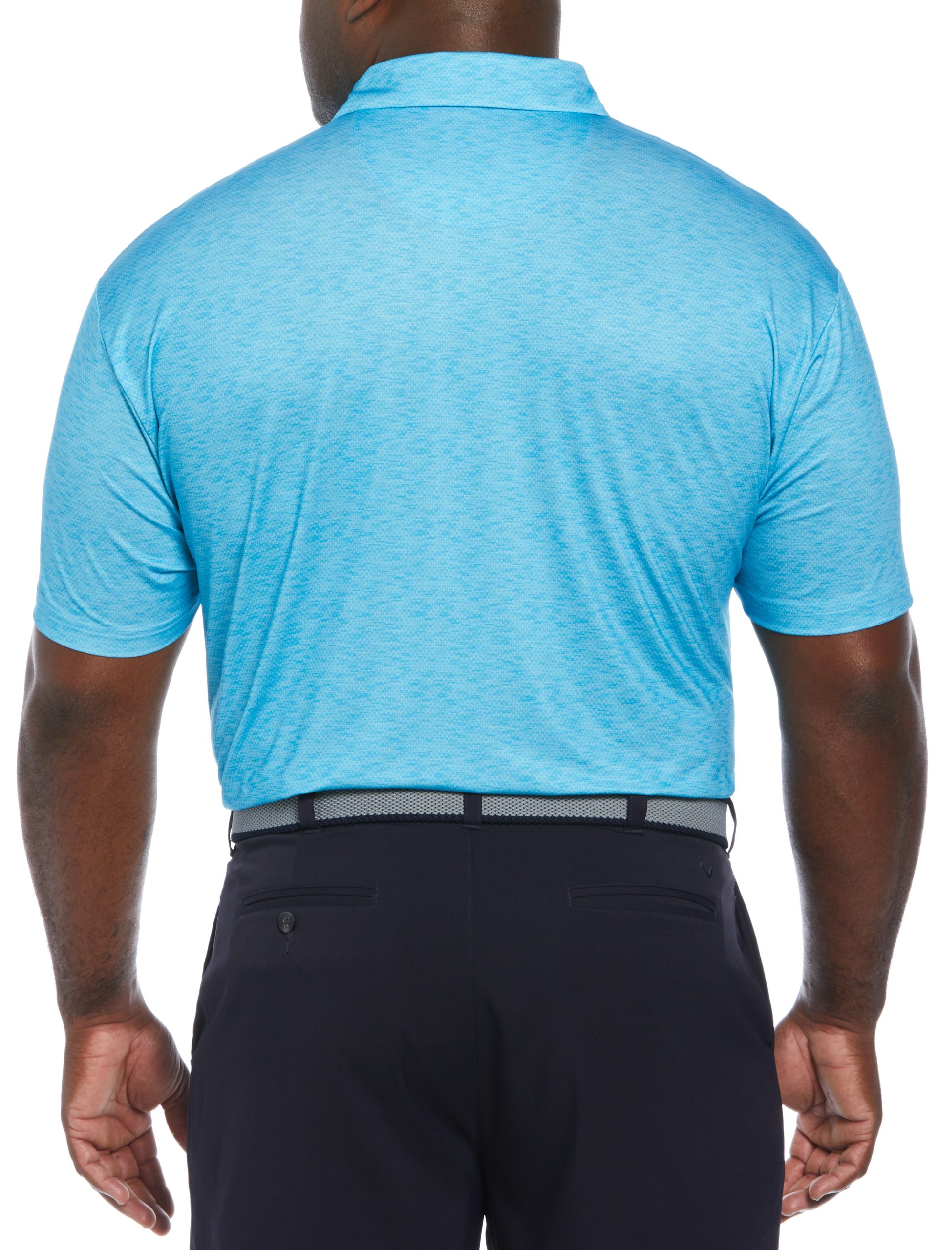 Big & Tall Color Block Pattern Golf Polo - Image 2