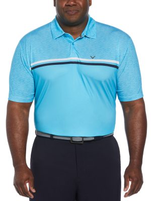 Big & Tall Color Block Pattern Golf Polo