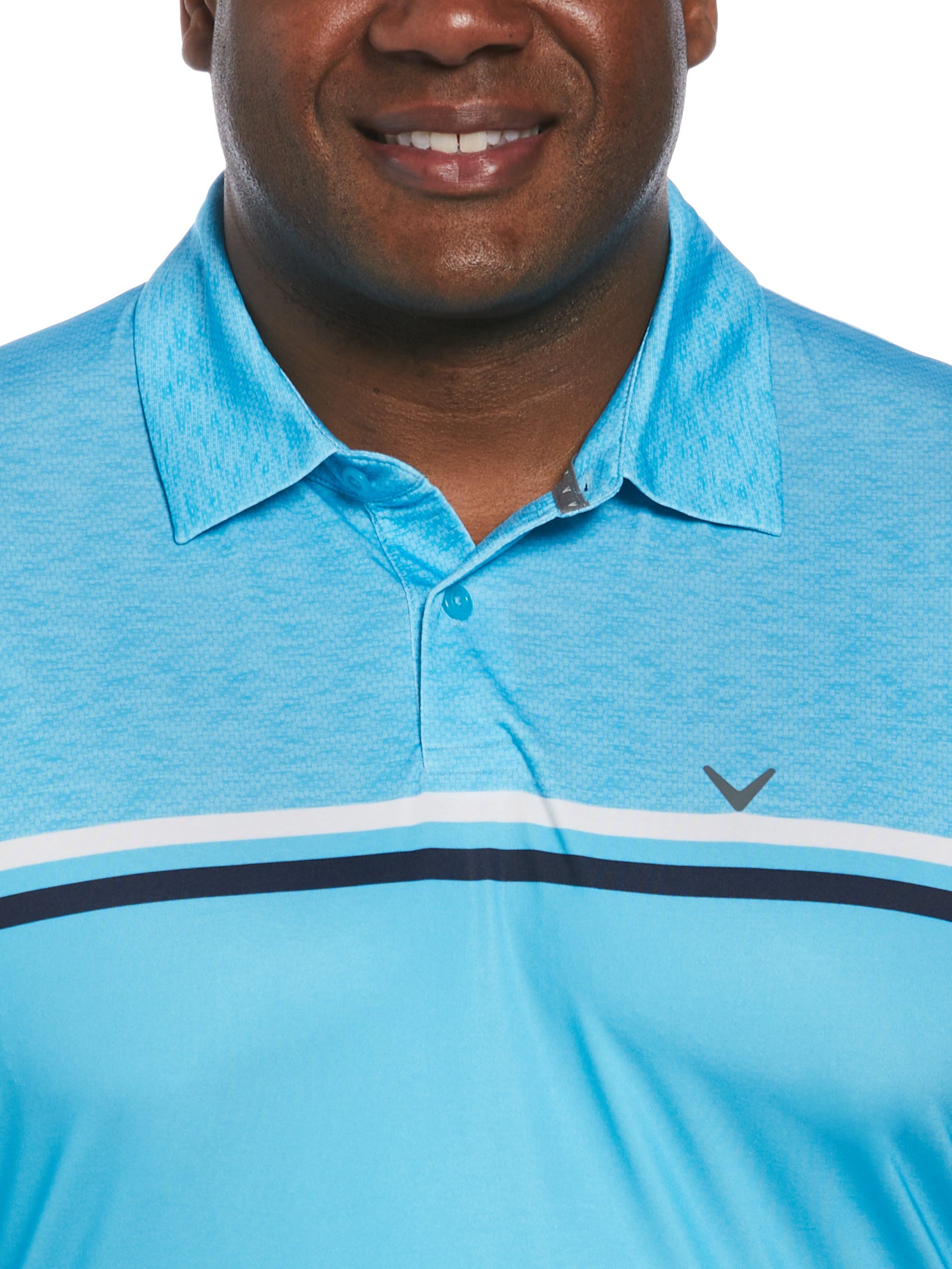 Big & Tall Color Block Pattern Golf Polo - Image 3