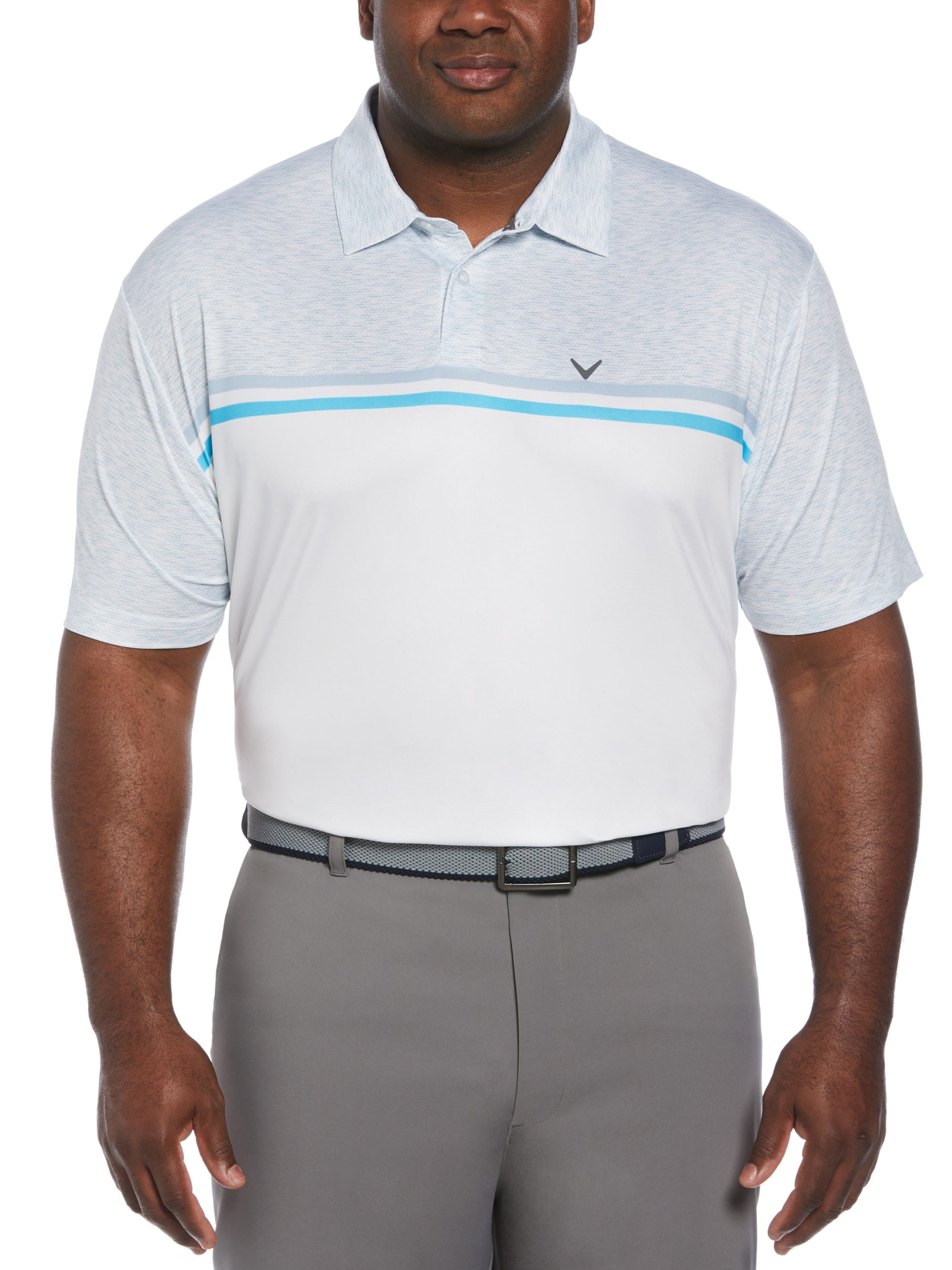 Big & Tall Color Block Pattern Golf Polo - Image 4