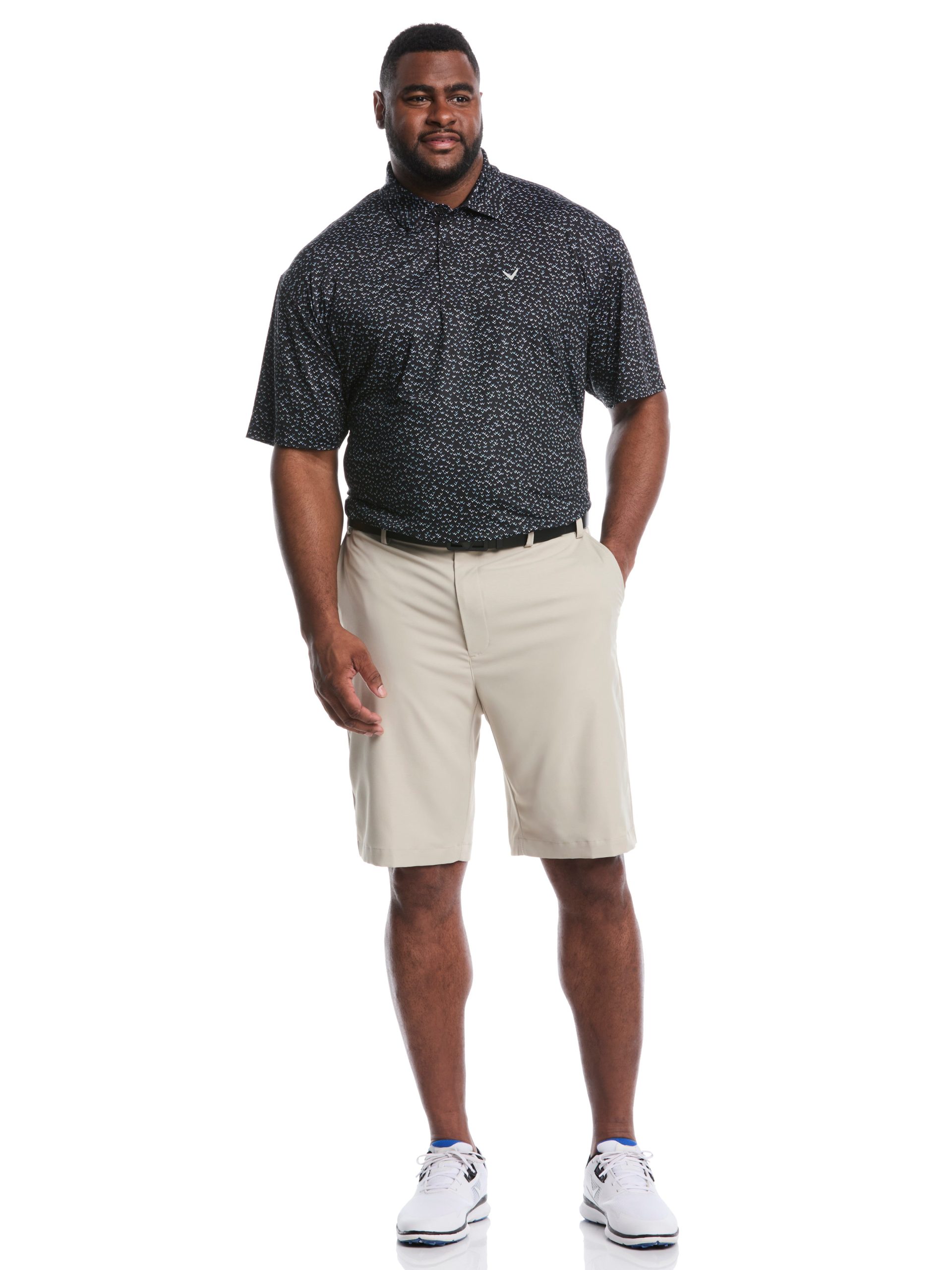 Big & Tall Confetti Chevron All Over Polo - Image 12