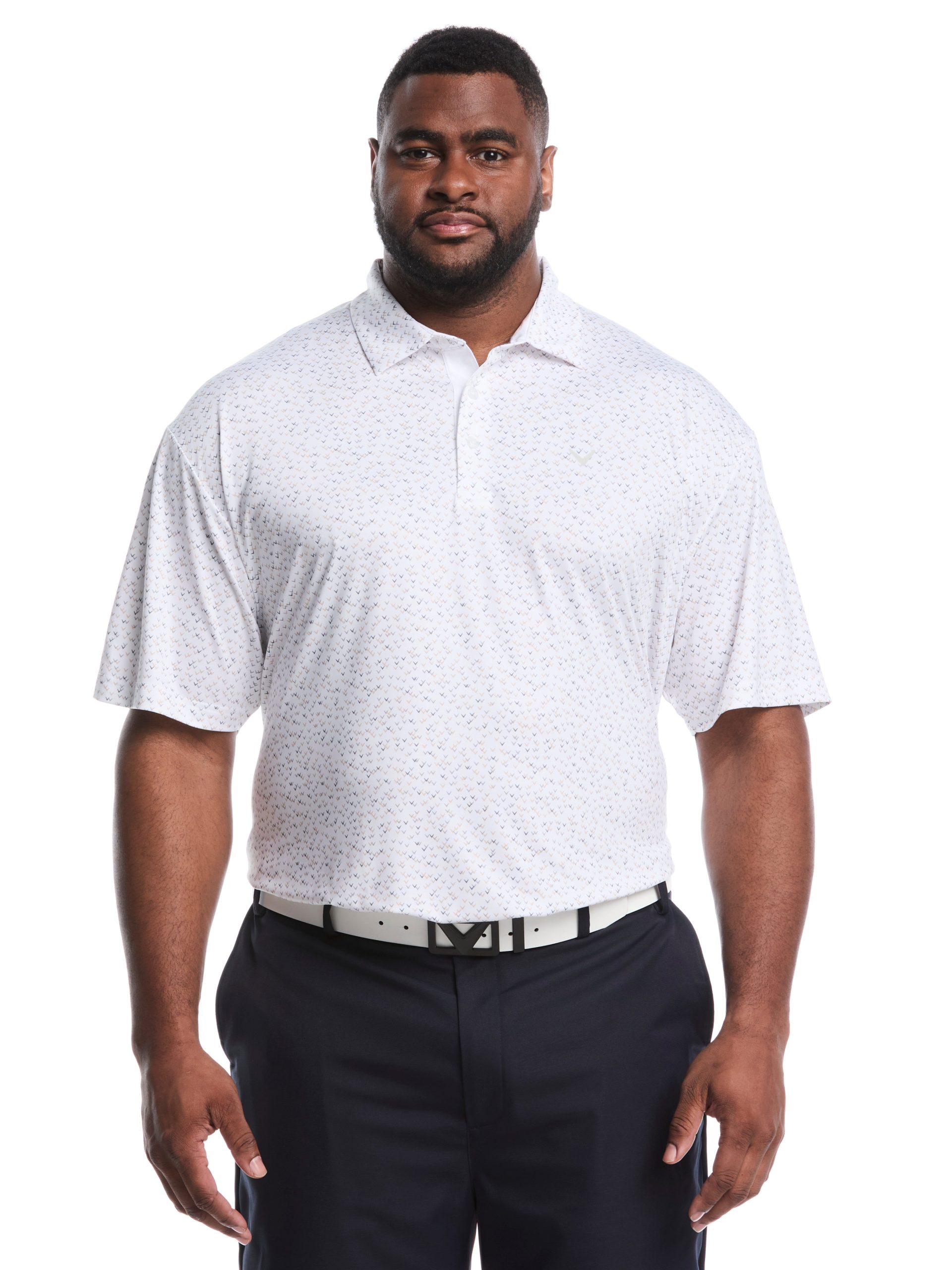 Big & Tall Confetti Chevron All Over Polo - Image 13