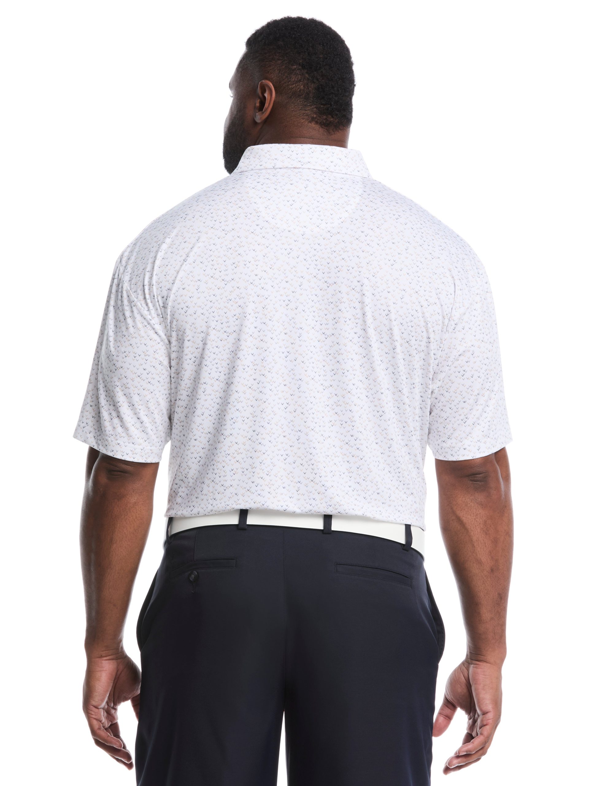 Big & Tall Confetti Chevron All Over Polo - Image 14