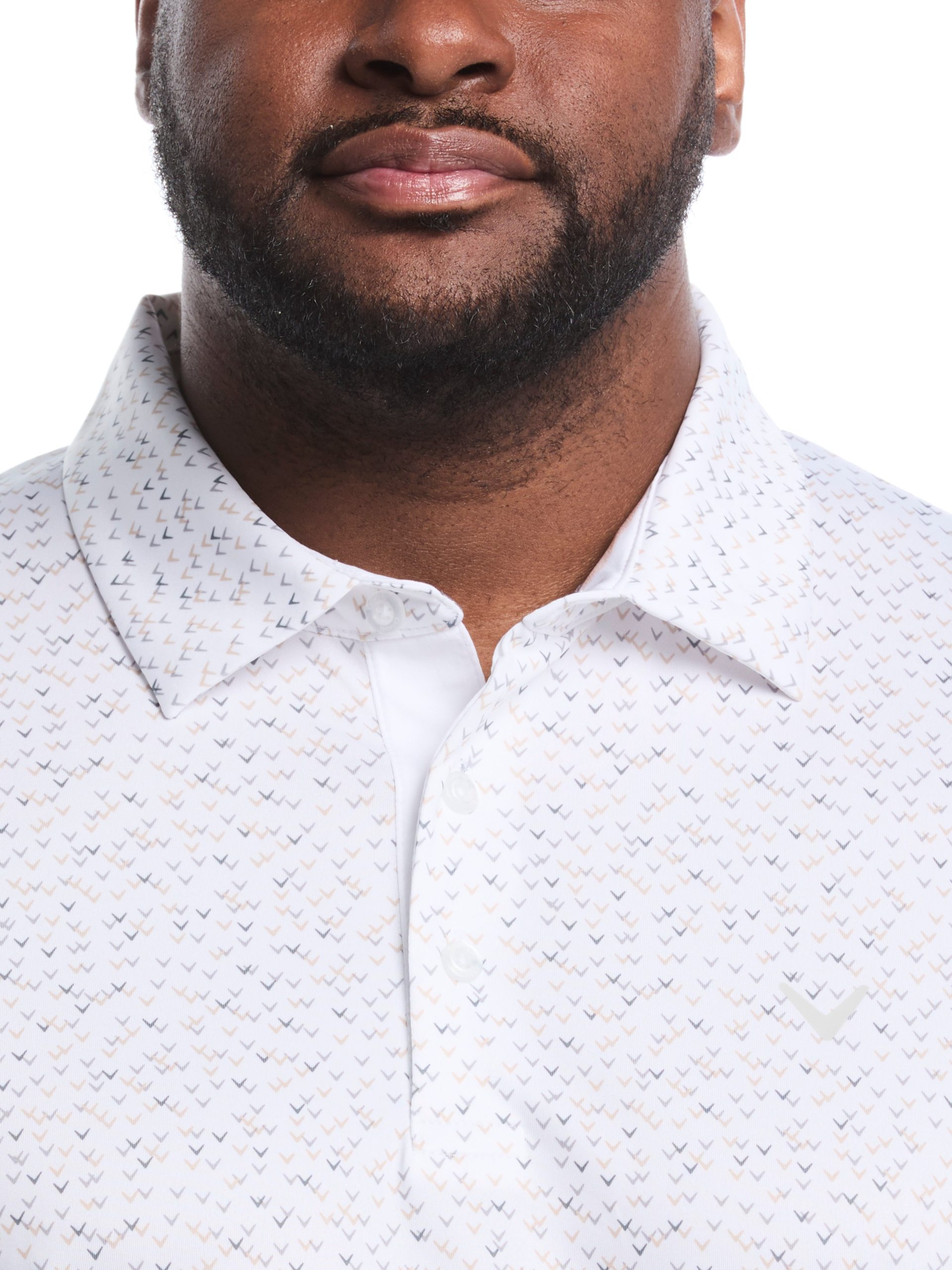 Big & Tall Confetti Chevron All Over Polo - Image 15