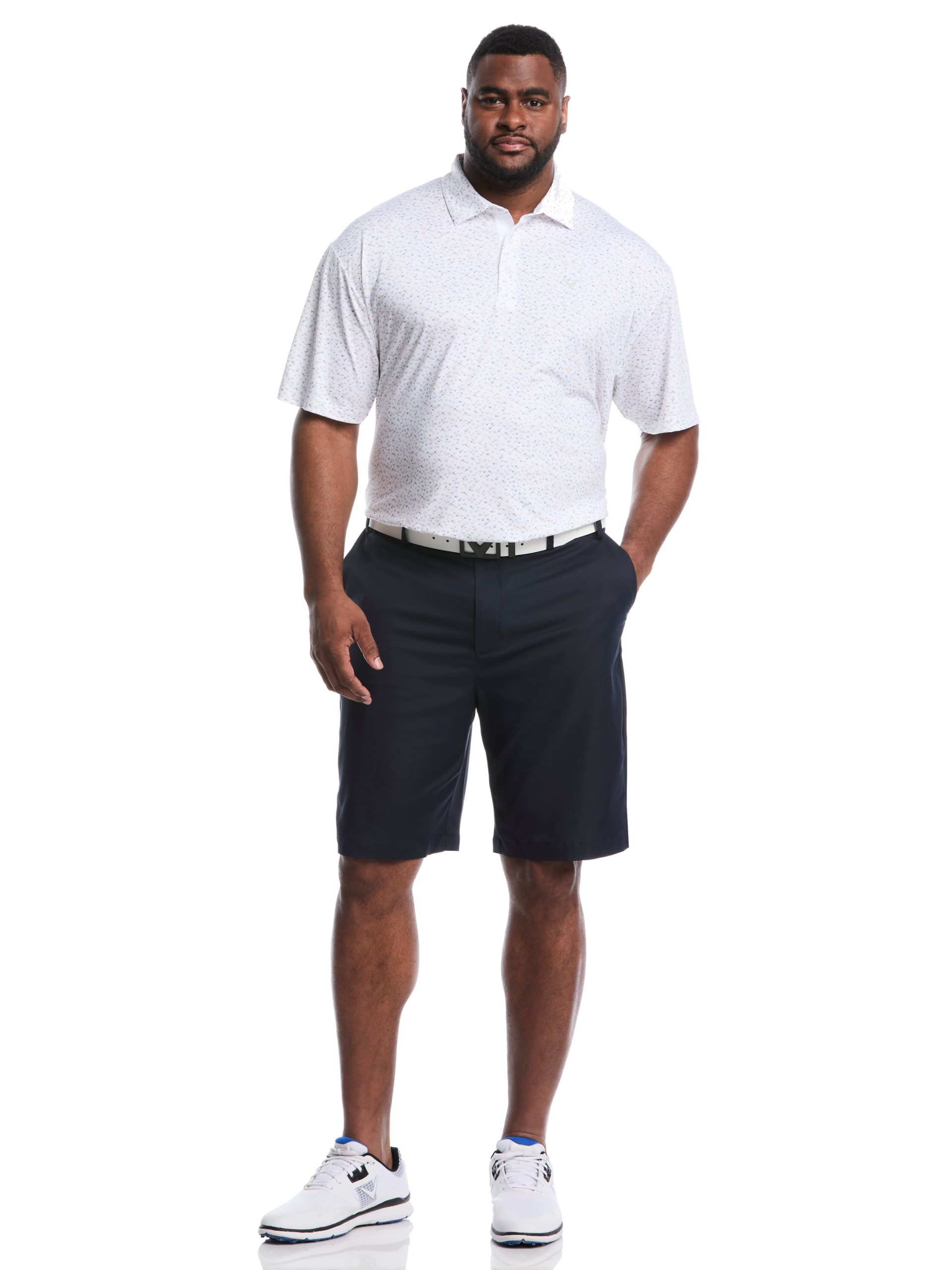 Big & Tall Confetti Chevron All Over Polo - Image 16