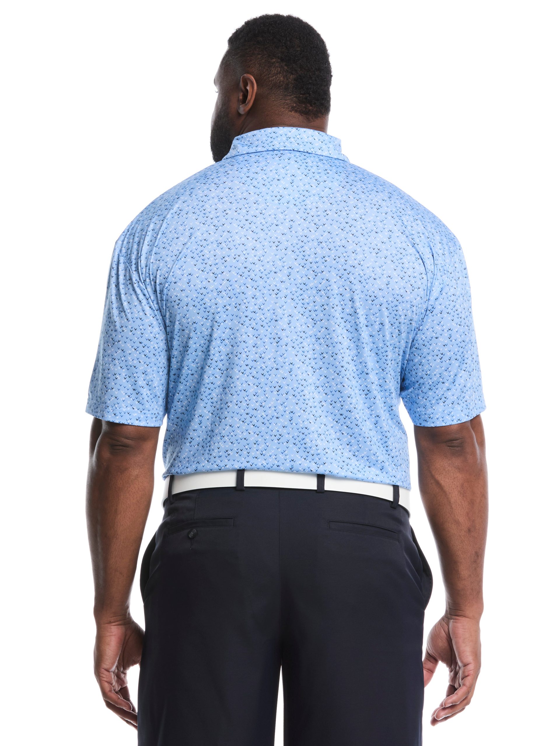 Big & Tall Confetti Chevron All Over Polo - Image 2