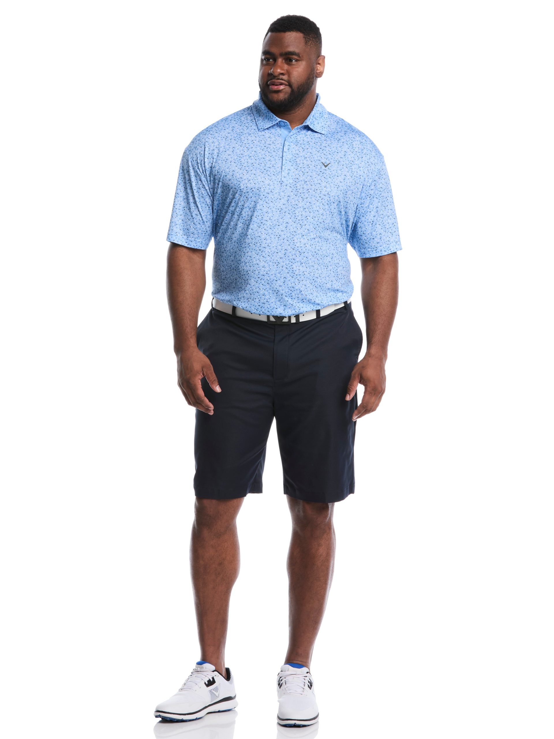 Big & Tall Confetti Chevron All Over Polo - Image 4