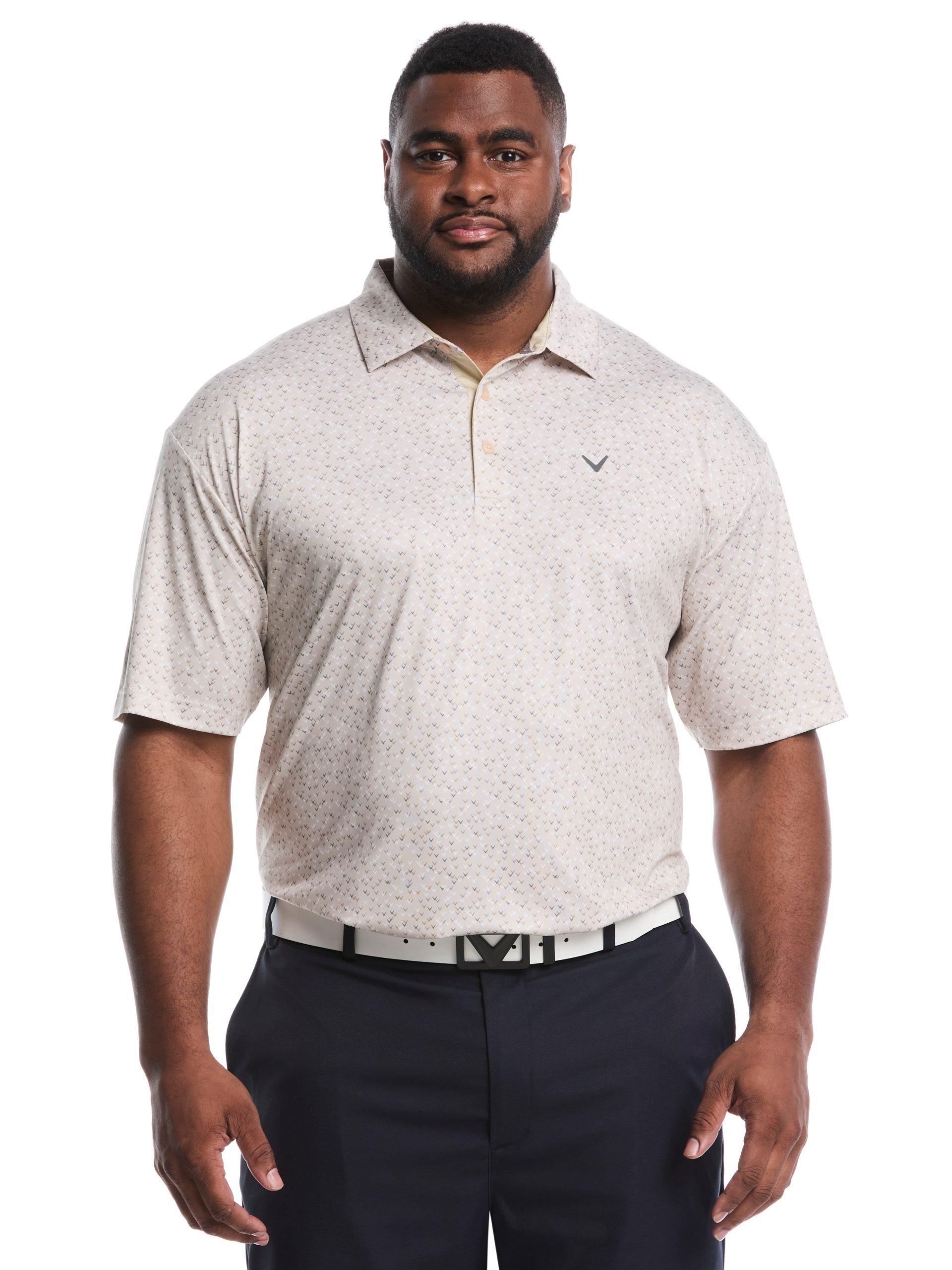 Big & Tall Confetti Chevron All Over Polo - Image 5
