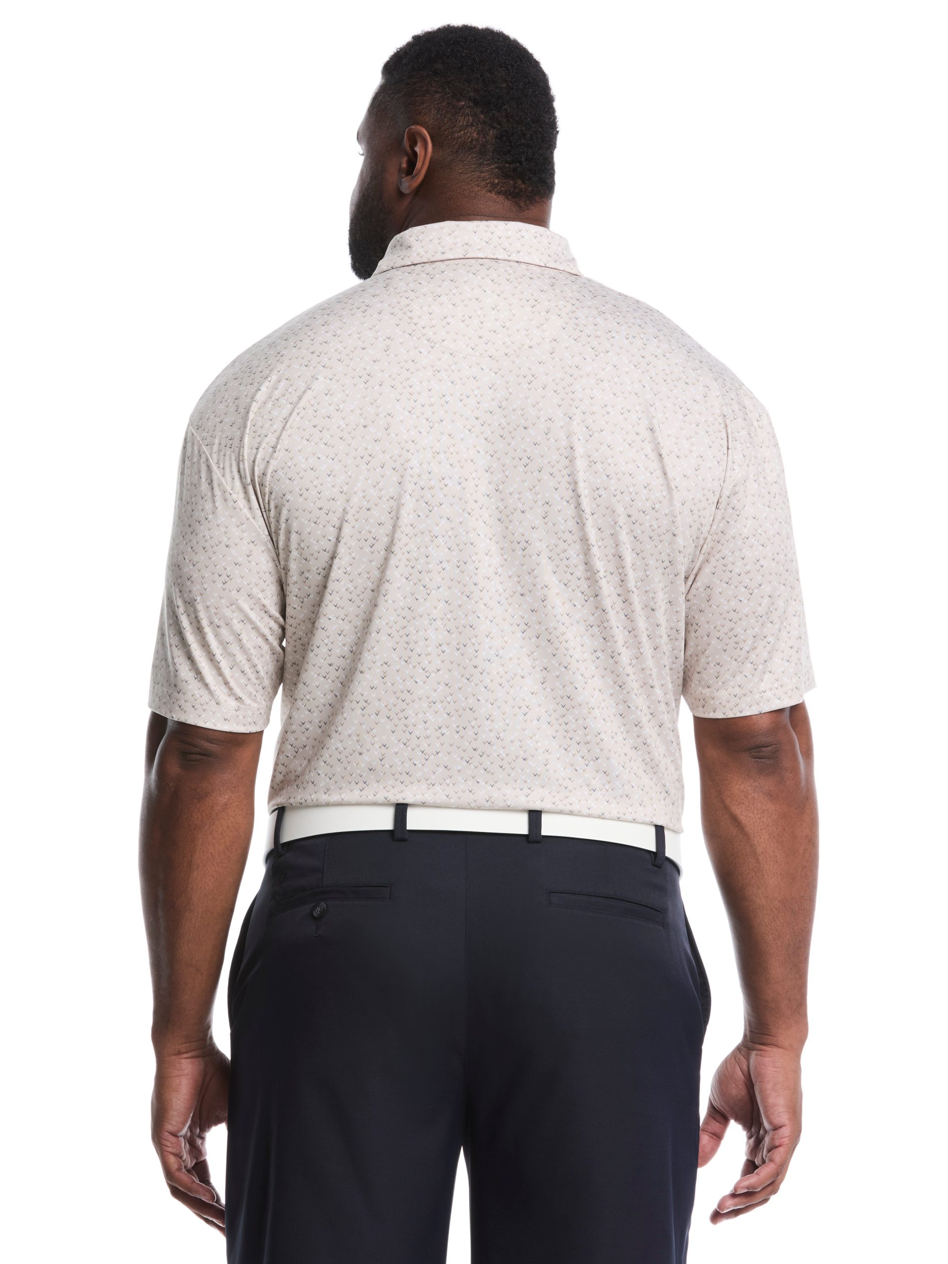 Big & Tall Confetti Chevron All Over Polo - Image 6