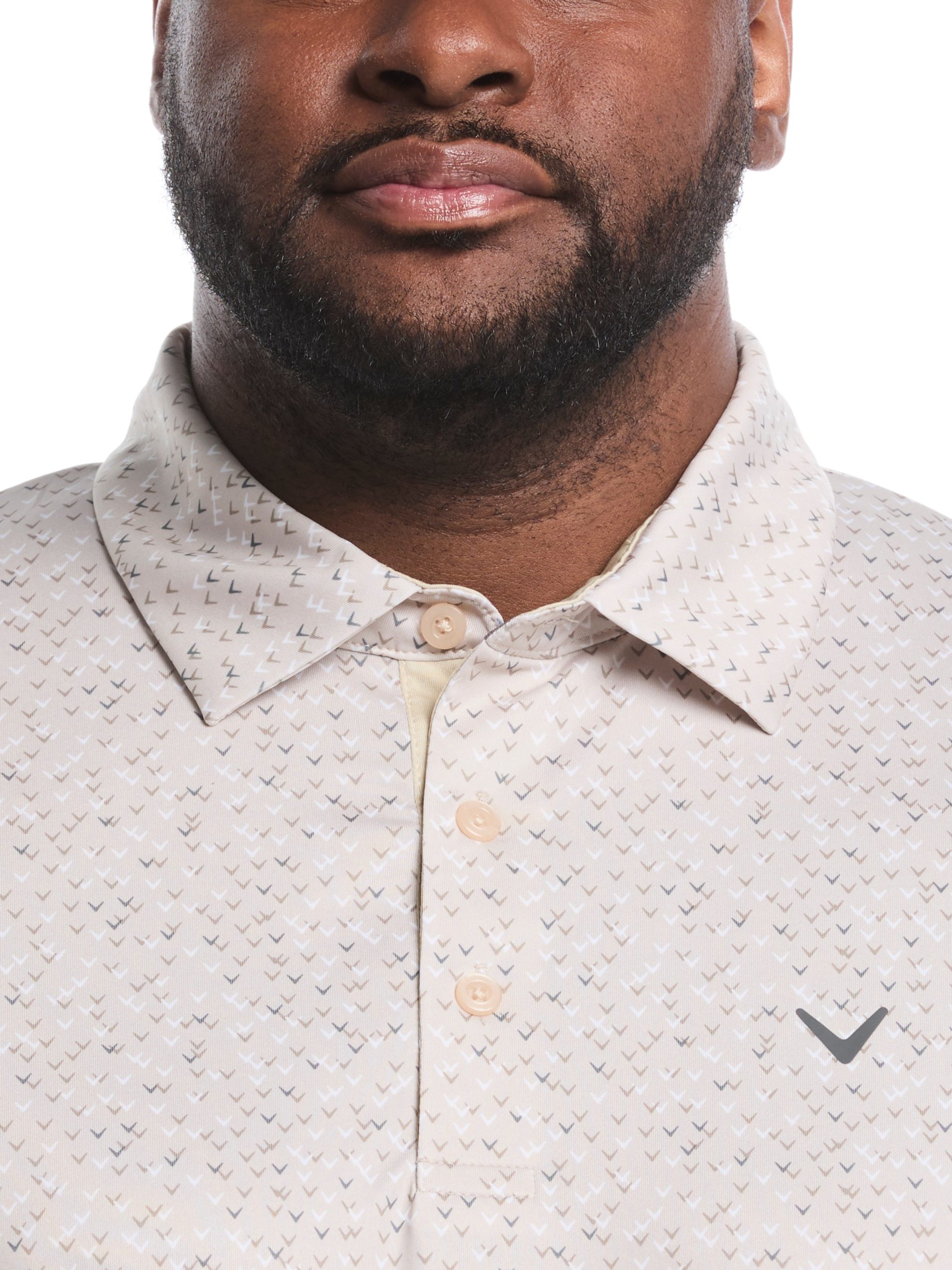 Big & Tall Confetti Chevron All Over Polo - Image 7