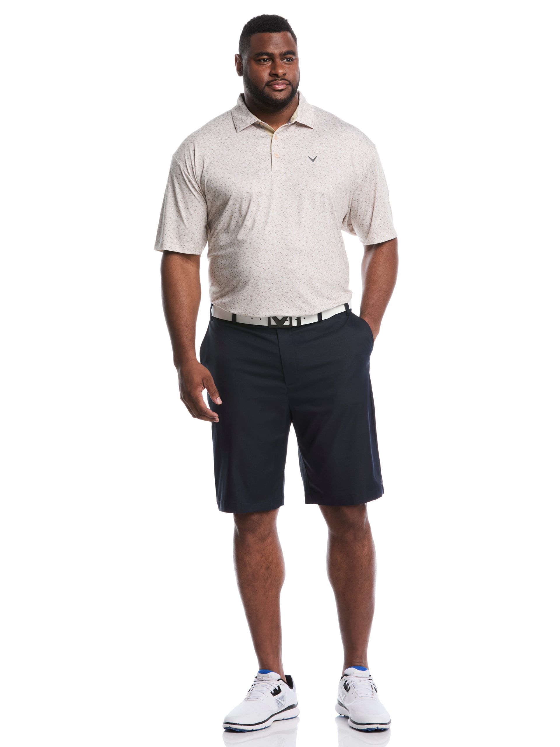 Big & Tall Confetti Chevron All Over Polo - Image 8