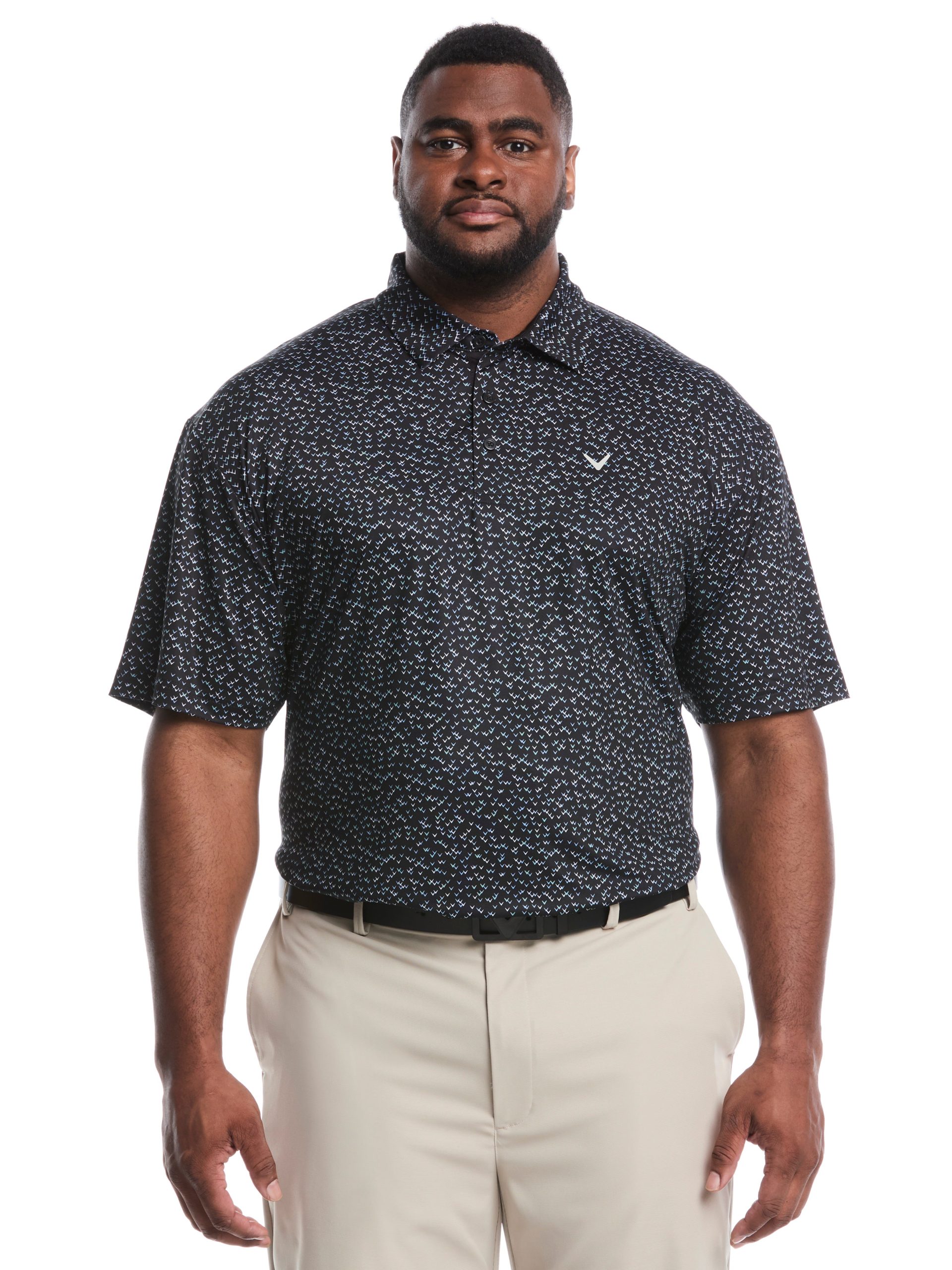 Big & Tall Confetti Chevron All Over Polo - Image 9
