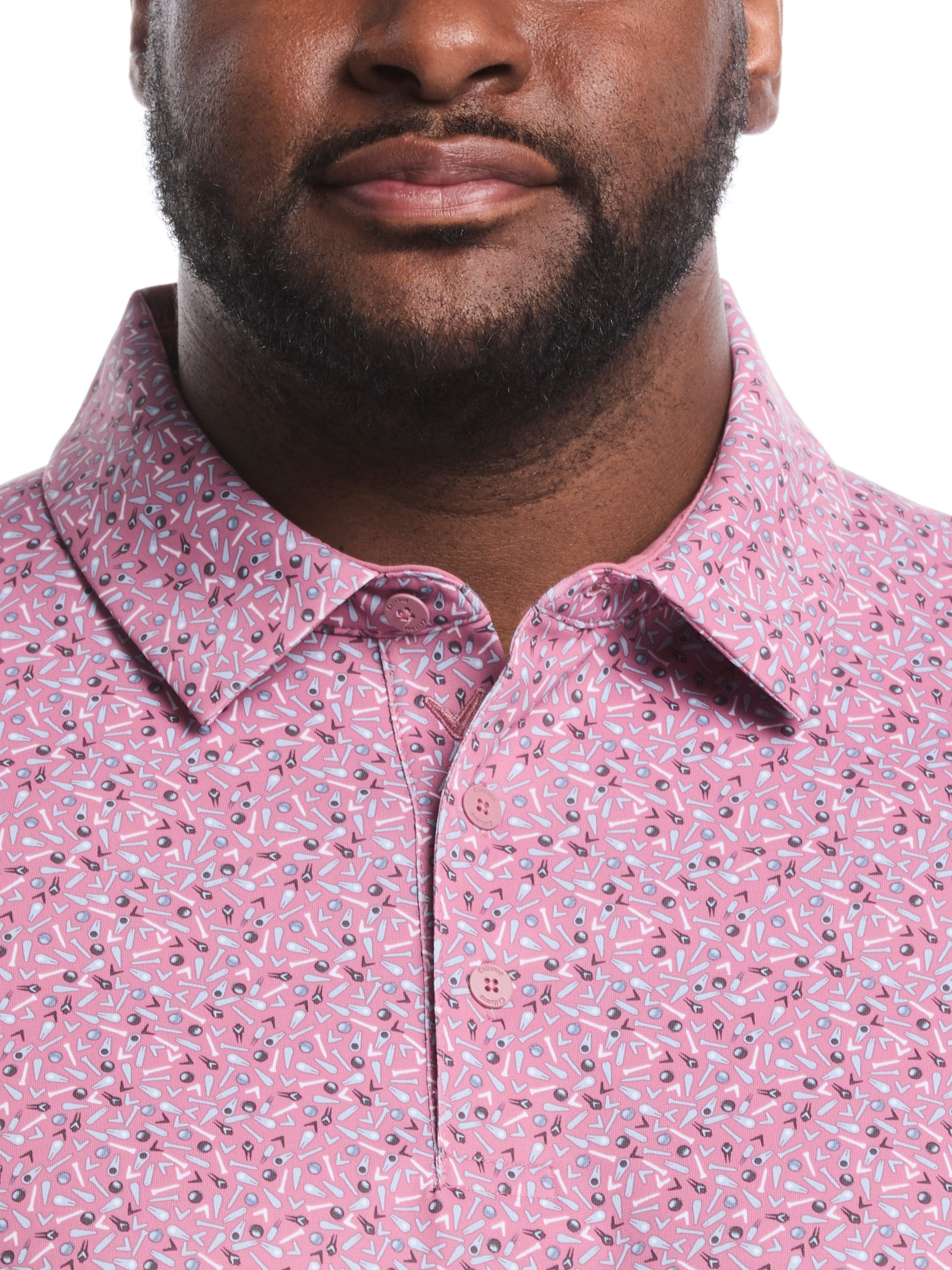 Big & Tall Confetti Print Golf Polo Shirt - Image 3