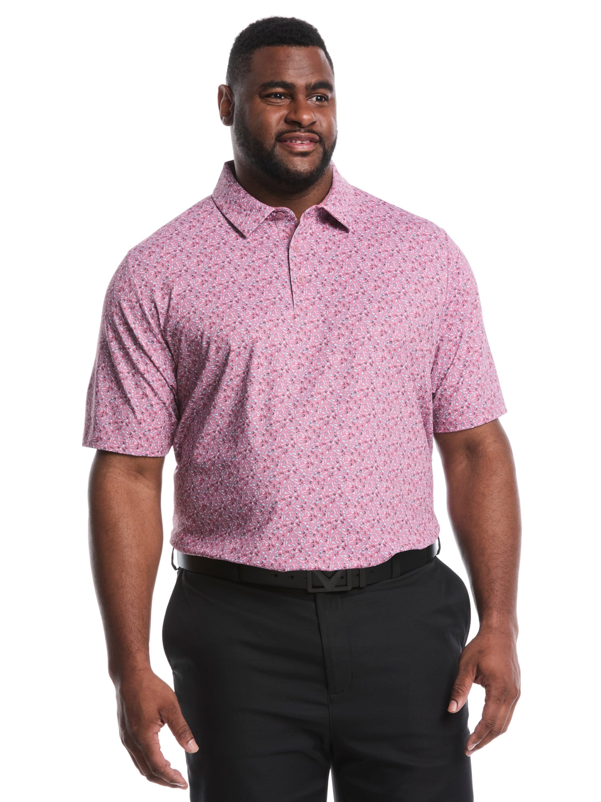Big & Tall Confetti Print Golf Polo Shirt