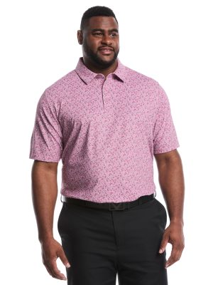 Big & Tall Confetti Print Golf Polo Shirt