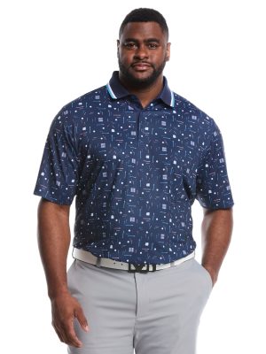 Big & Tall Golf Collection Print Golf Polo