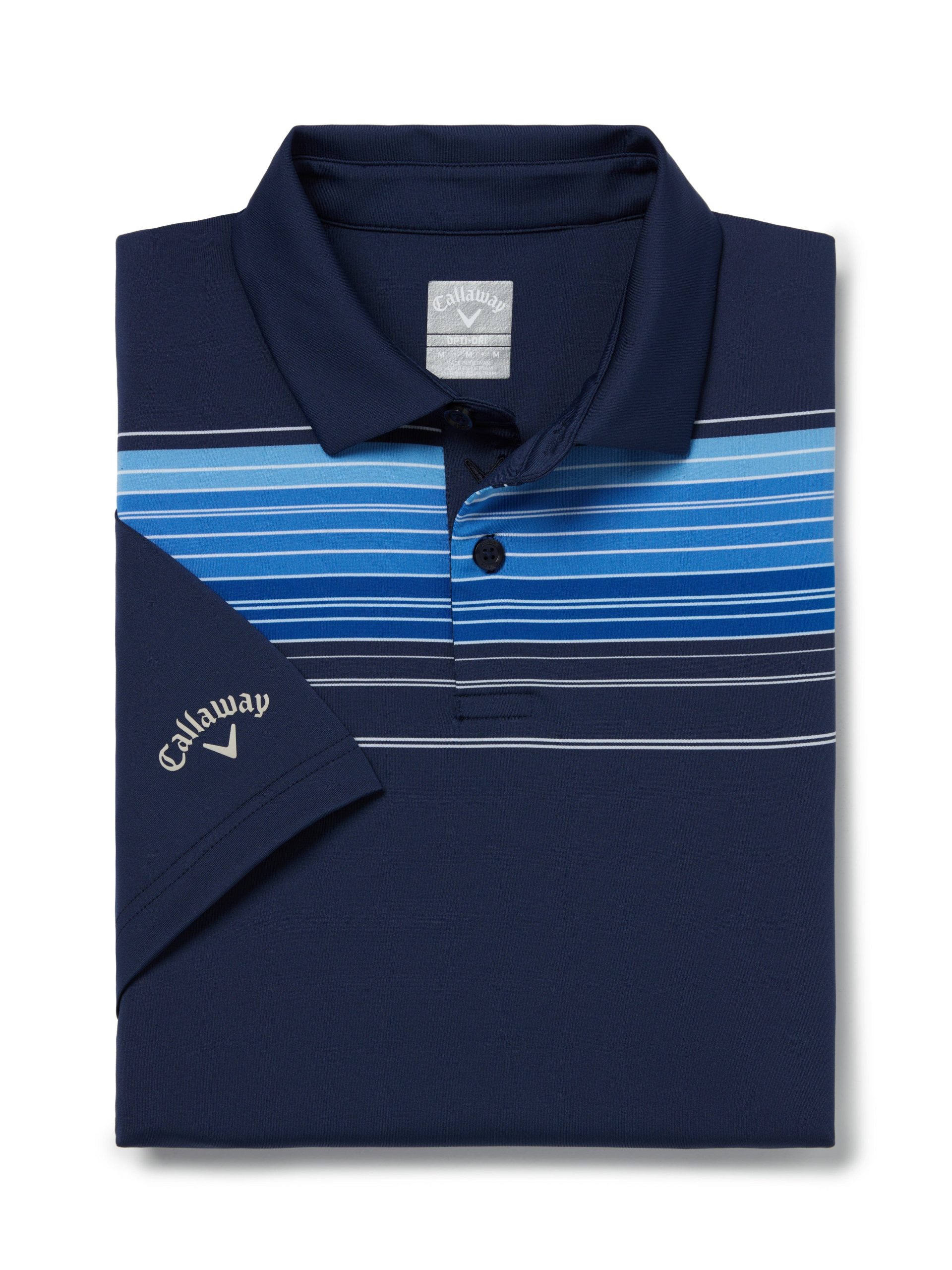 Big & Tall Yarn Dyed Energized Engineered Stripe Golf Polo - Image 3