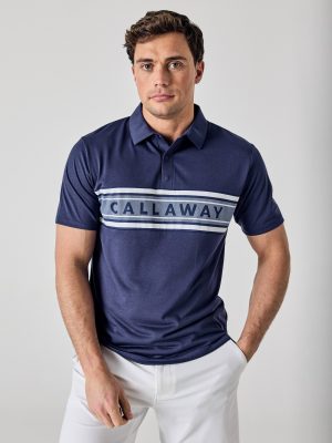 Callaway Legacy Collection? Mens Logo Block Golf Polo