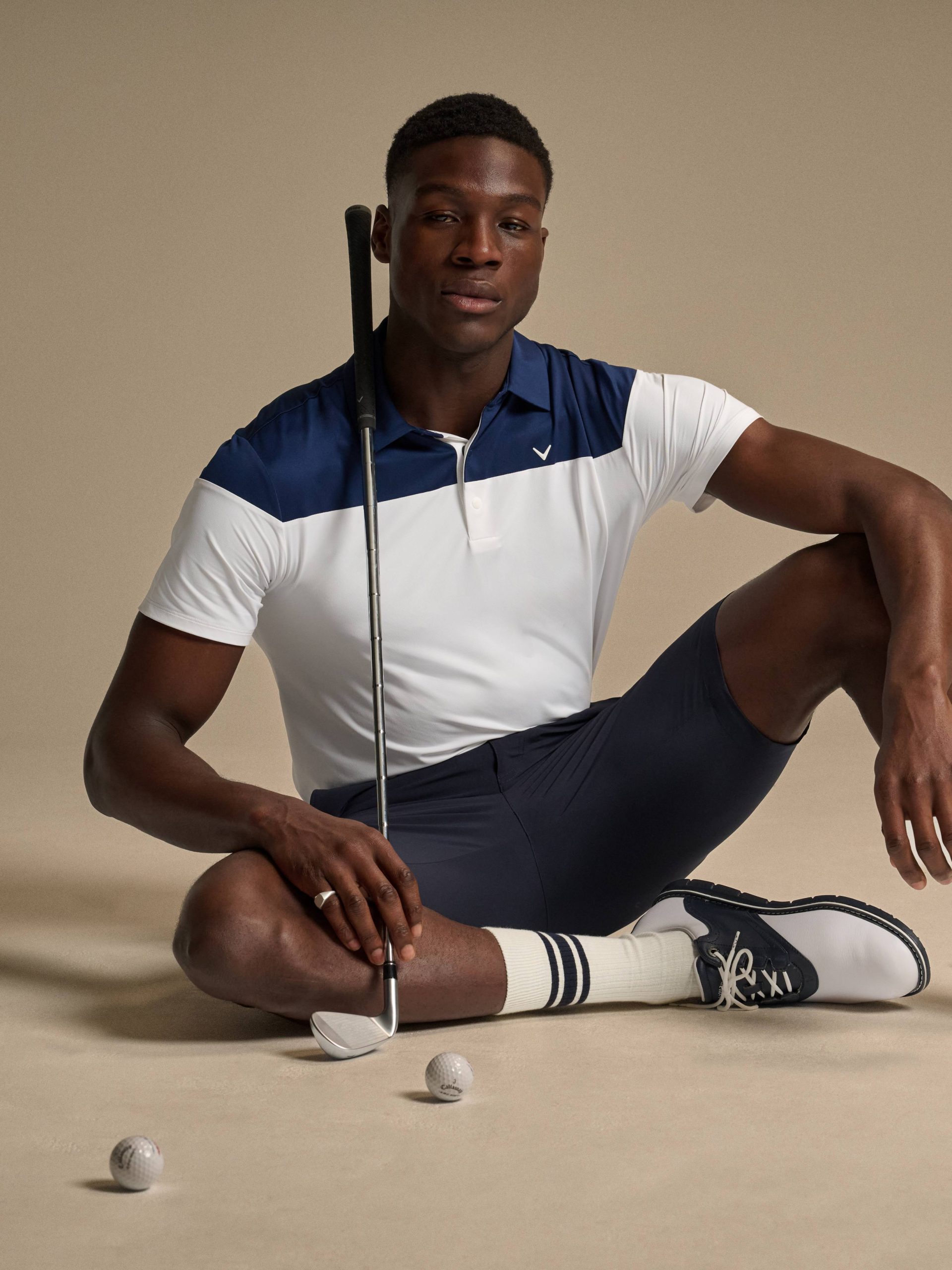 Callaway Legacy Collection? Mens Triple Track Block Golf Polo