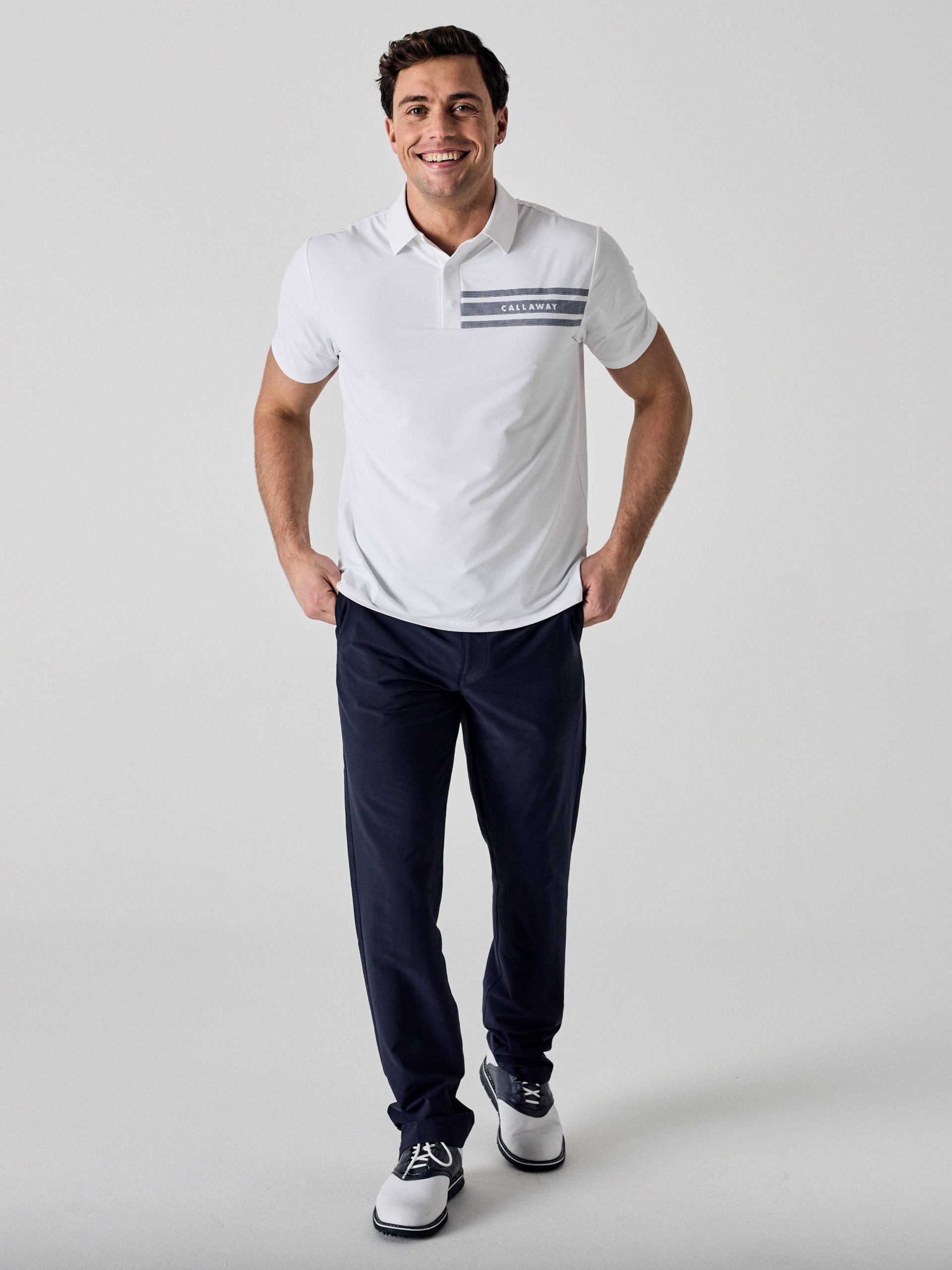 Callaway Legacy Collection? Mens Triple Track Chest Block Golf Polo - Image 3