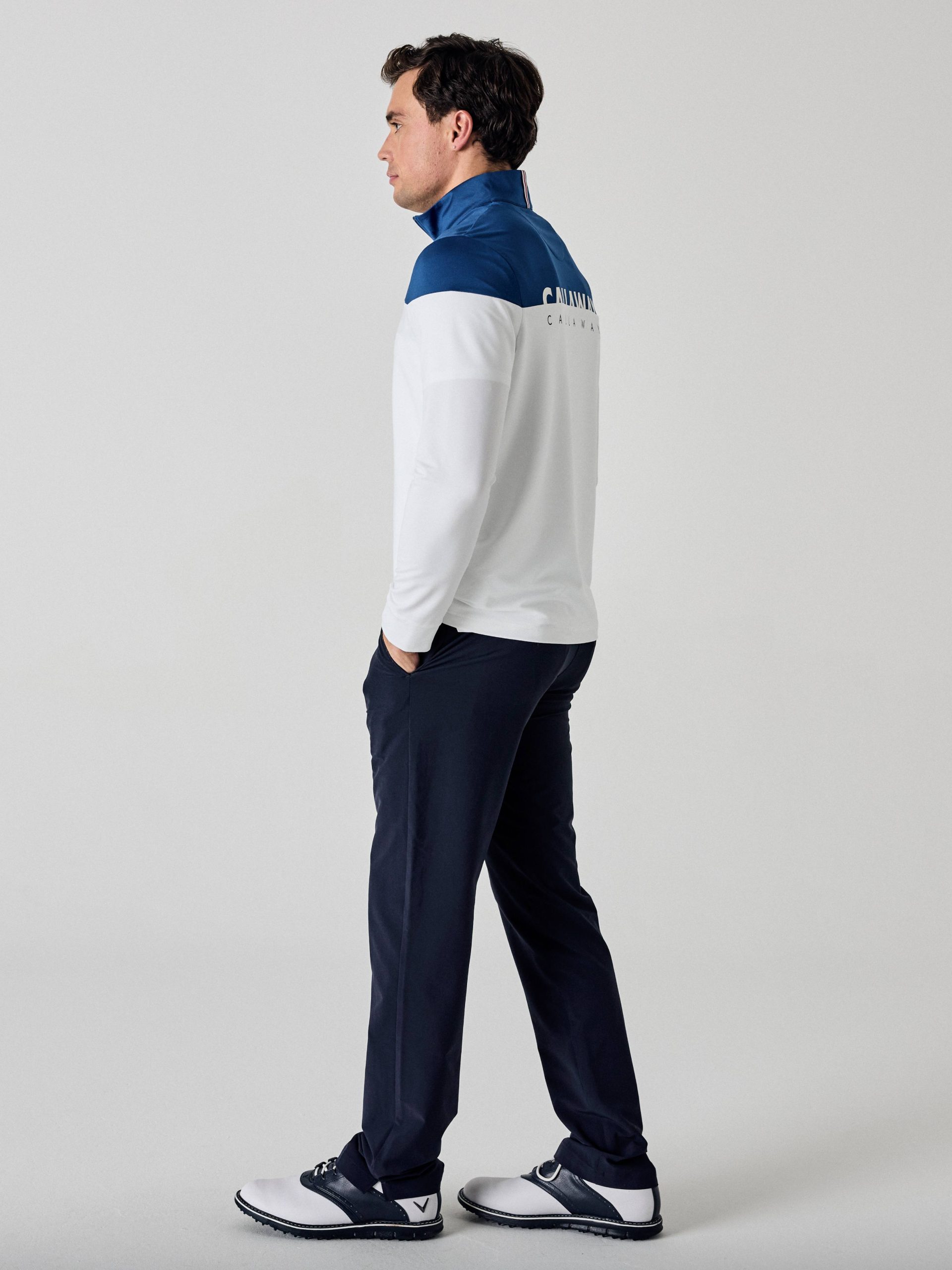 Callaway Legacy Collection? Mens Logo Block Quarter Zip Golf Sweater - Image 4