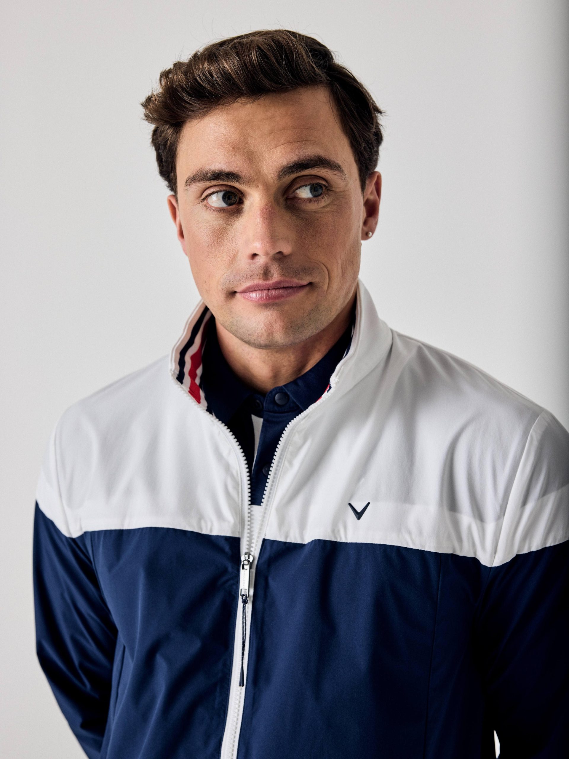 Callaway Legacy Collection? Mens Logo Color Block Golf Jacket - Image 3