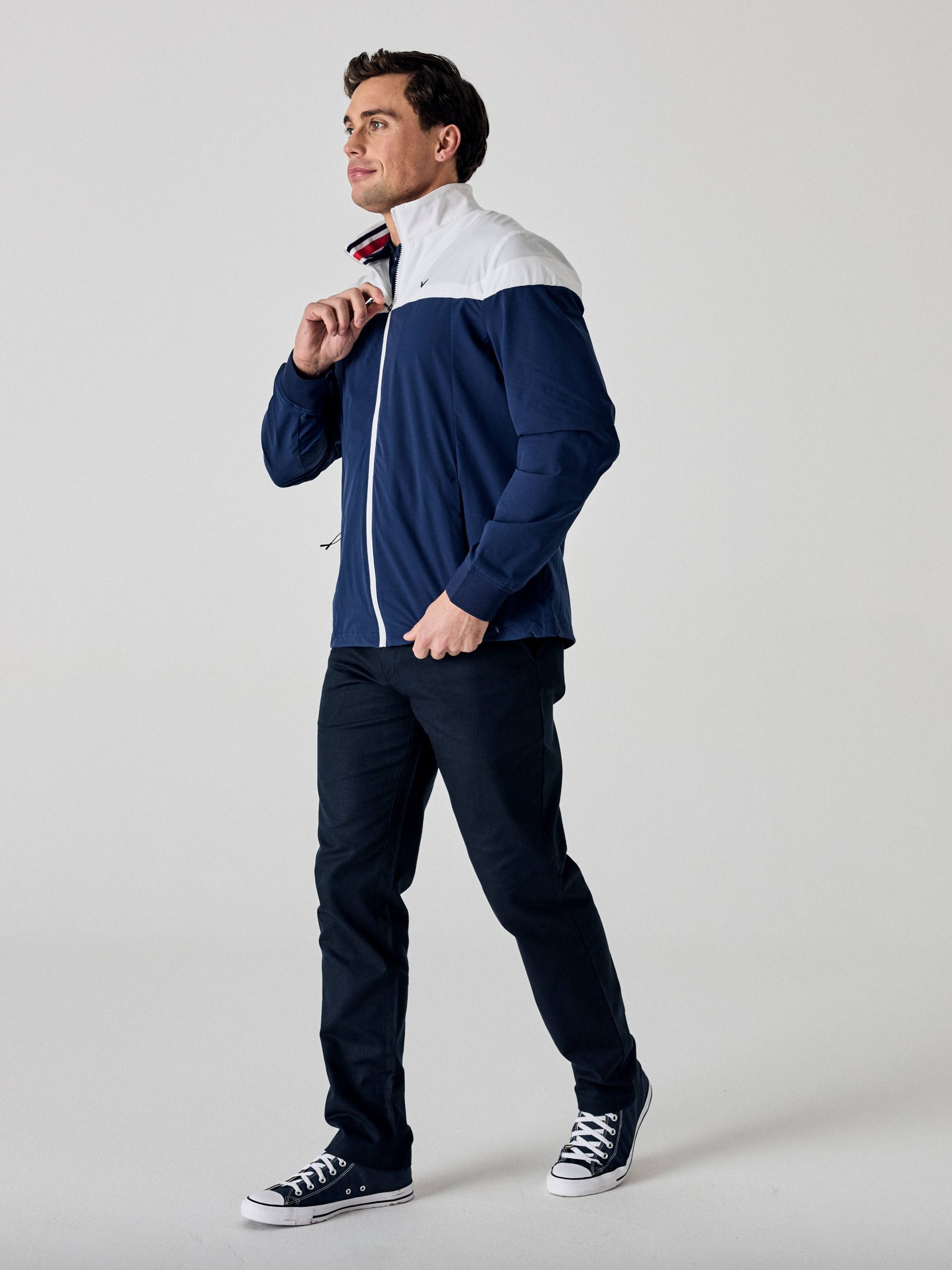 Callaway Legacy Collection? Mens Logo Color Block Golf Jacket - Image 4