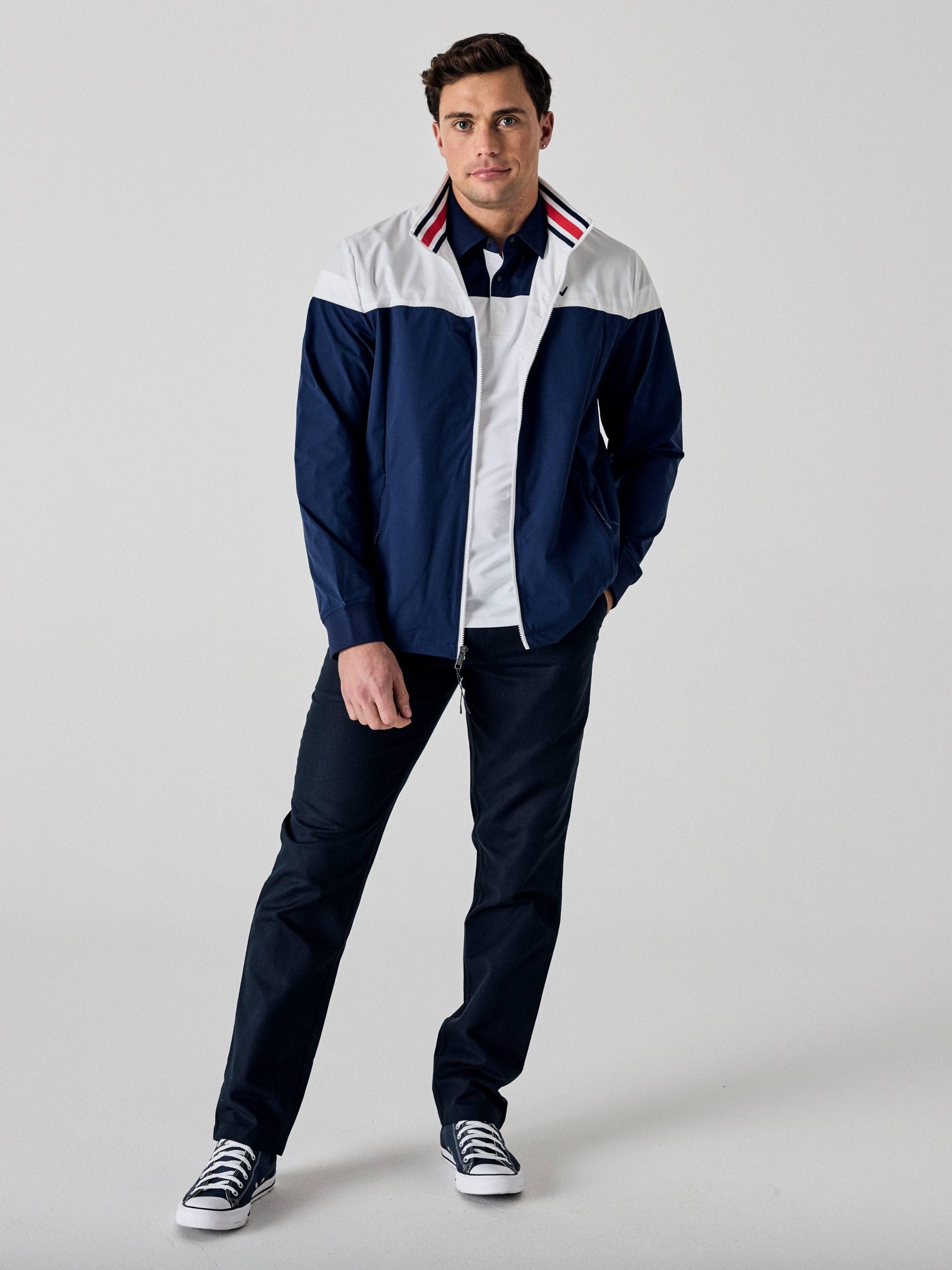 Callaway Legacy Collection? Mens Logo Color Block Golf Jacket