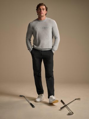 Callaway Legacy Collection? Mens Logo Crew Neck Golf Sweater