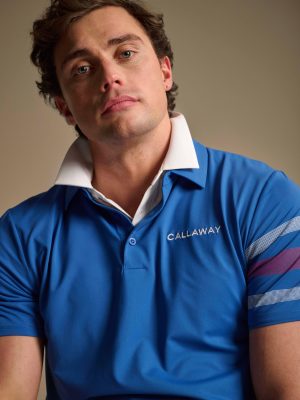 Callaway Legacy Collection? Mens Triple Track Sleeve Block Golf Polo