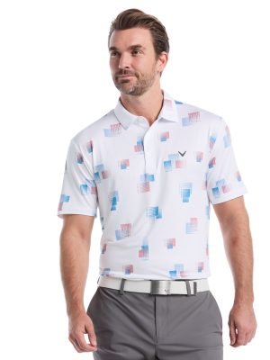 Mens 8 Essential Clubs Print Polo