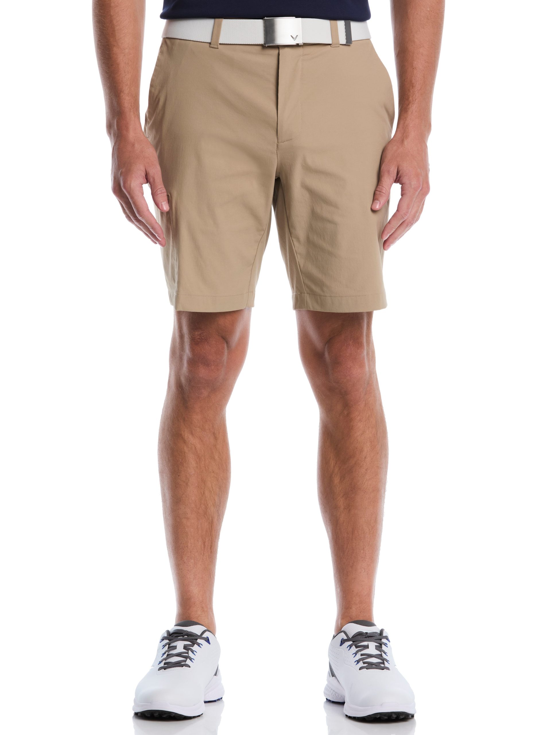 Mens 9 Flat Front Solid Cargo Short