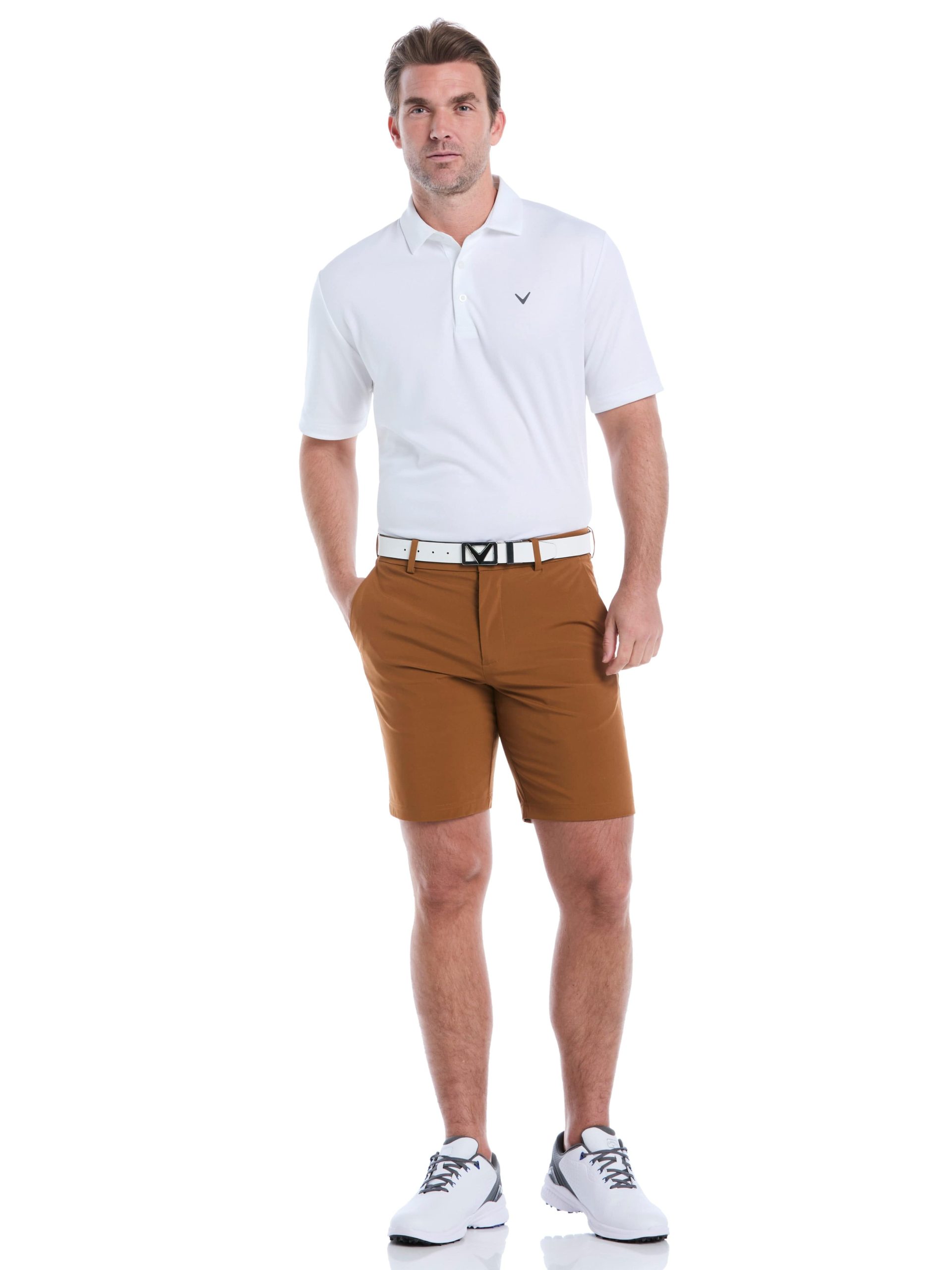 Mens 9 Flat Front Solid Golf Short - Image 12