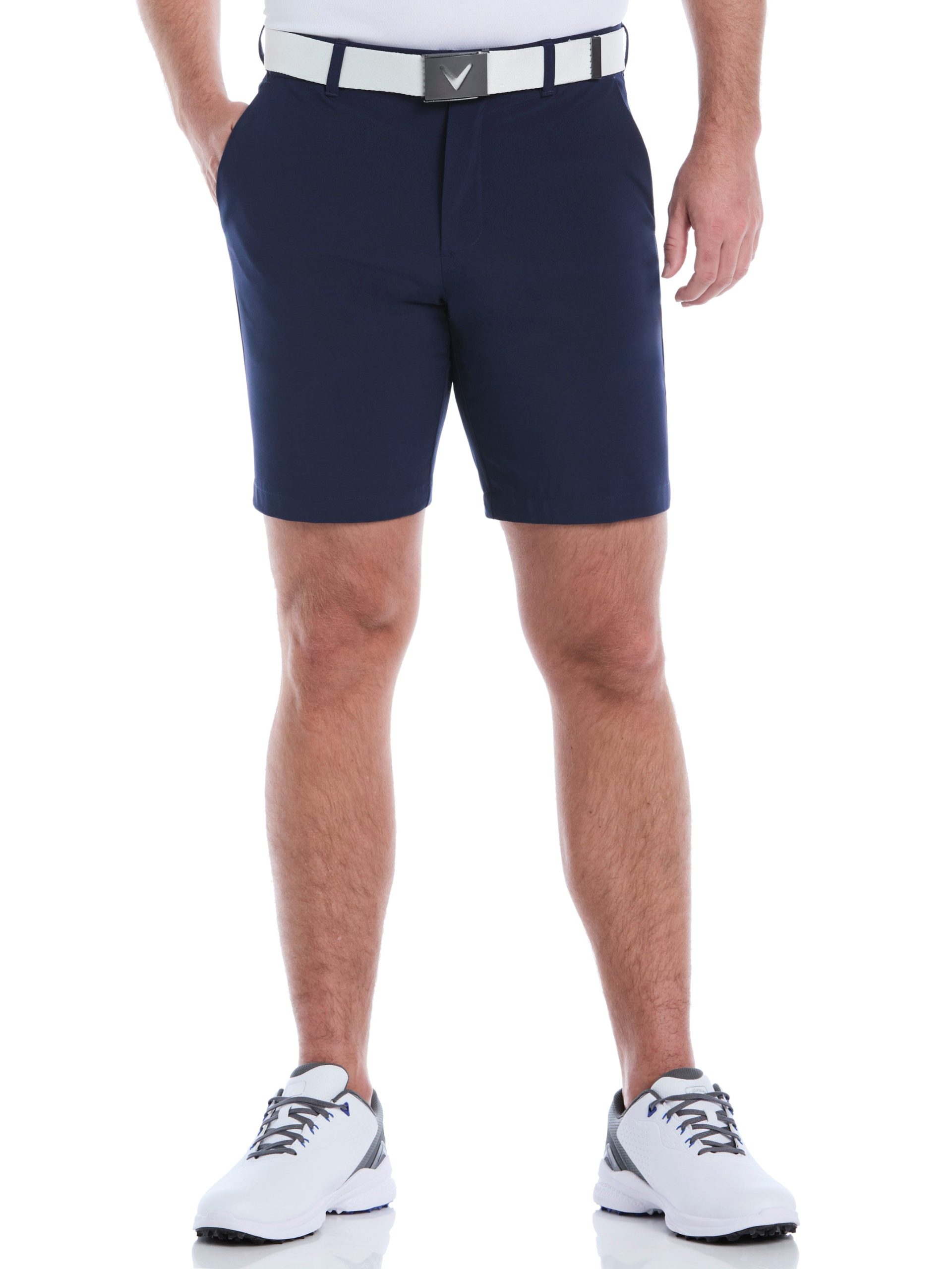 Mens 9 Flat Front Solid Golf Short