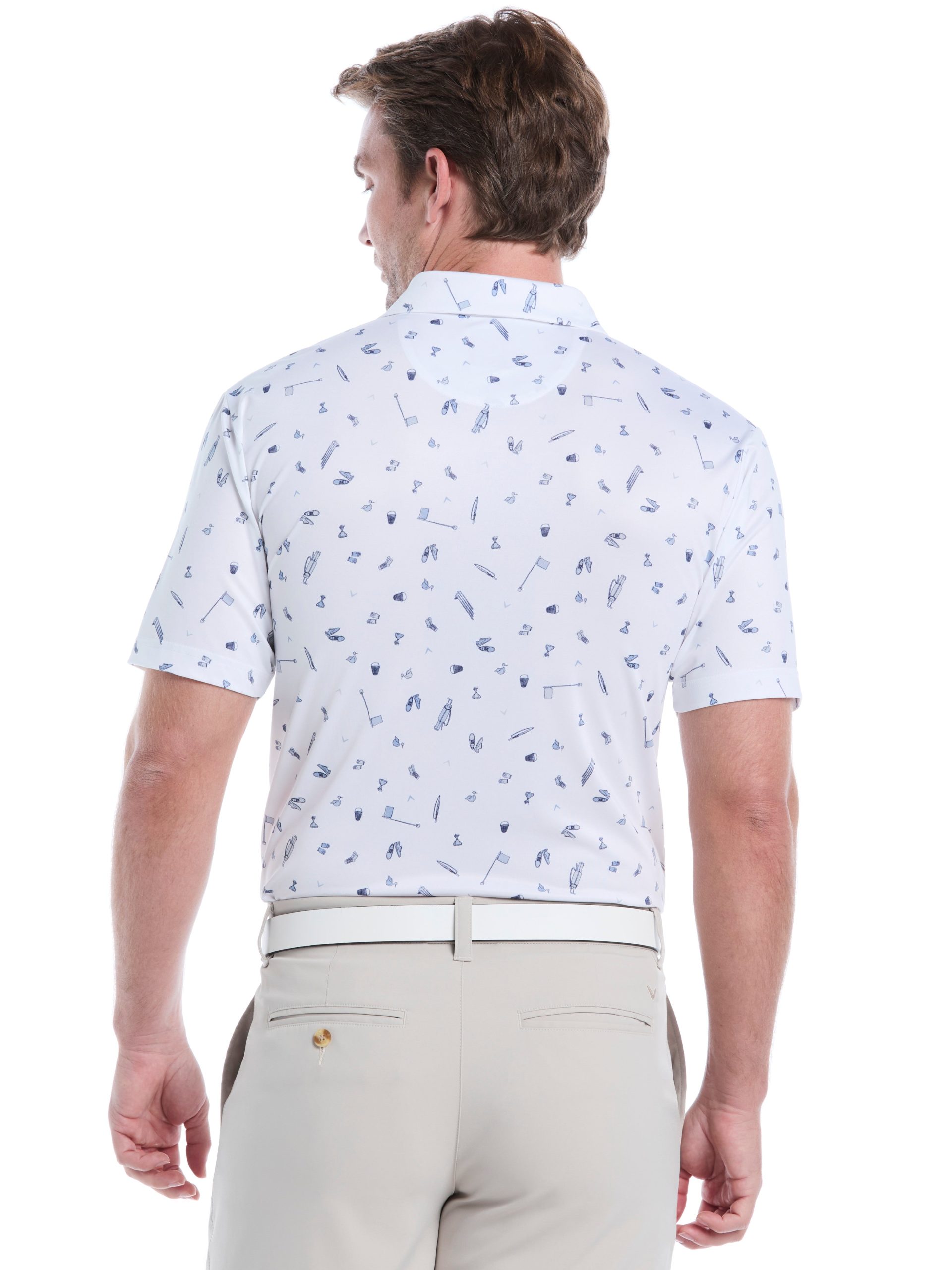 Mens All Over Tee Time Print Polo - Image 2
