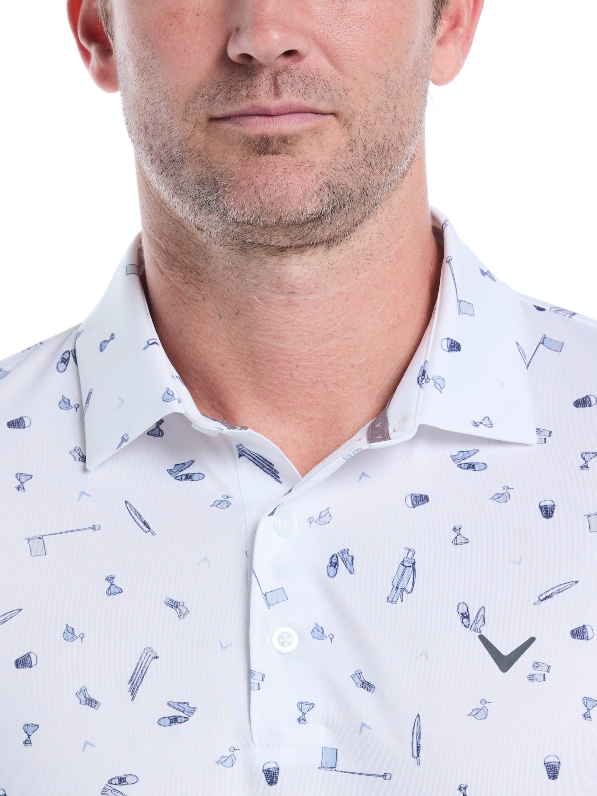 Mens All Over Tee Time Print Polo - Image 3
