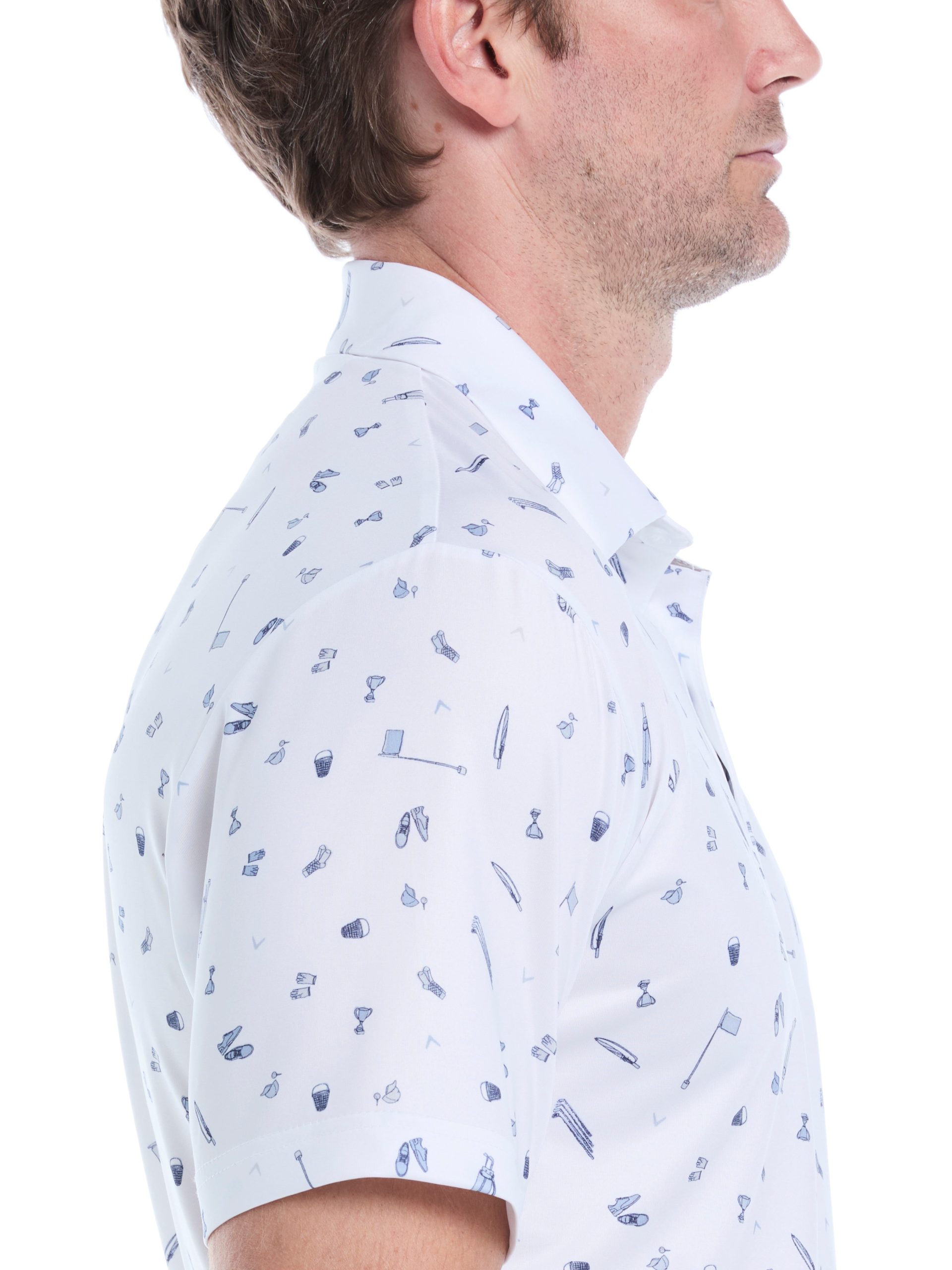 Mens All Over Tee Time Print Polo - Image 4