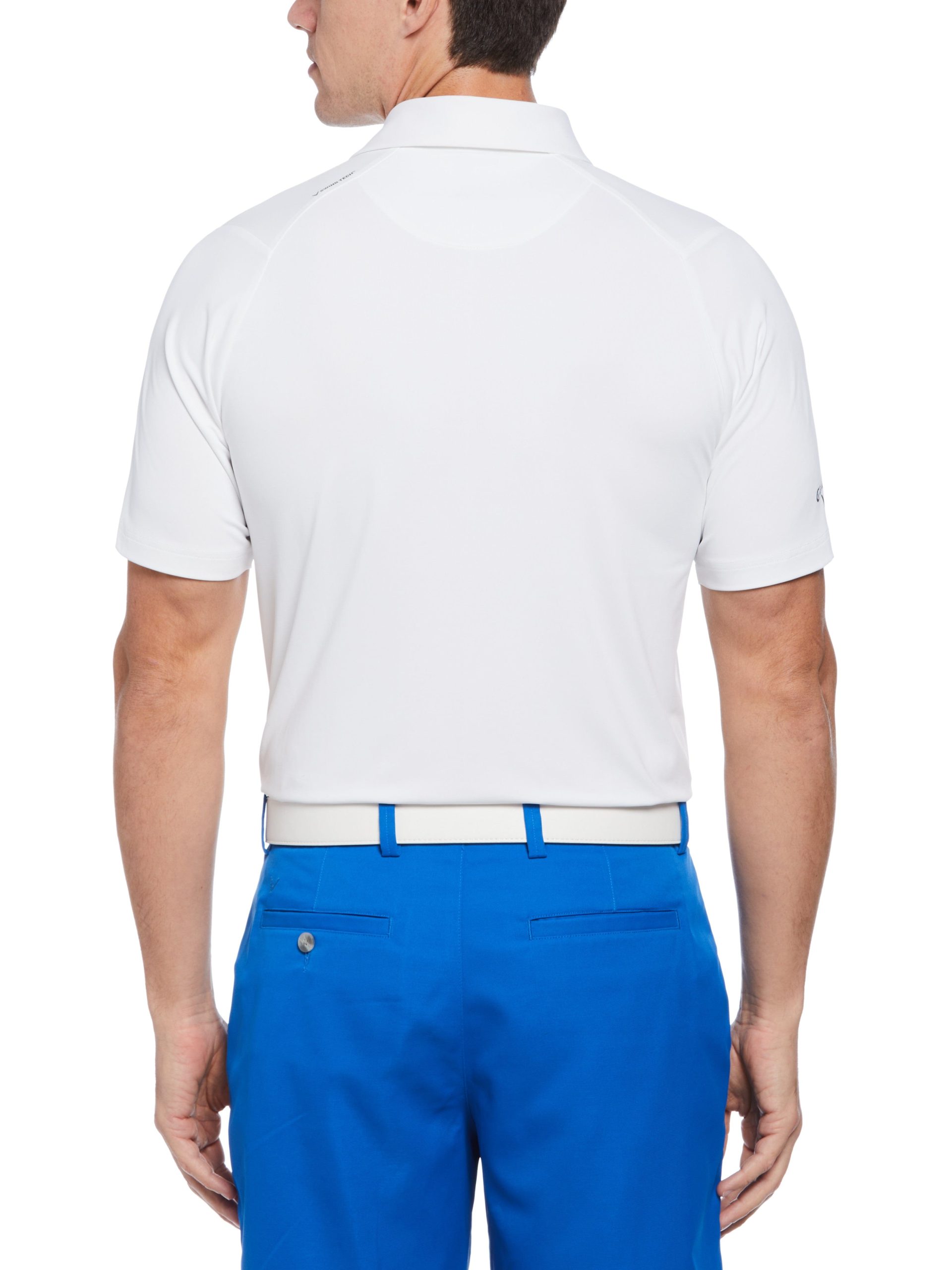 Mens Broken Chevron Chest Print Golf Polo - Image 2