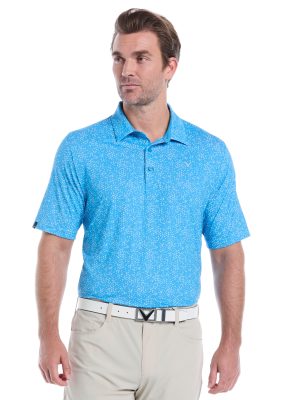 Mens Chevron Print Golf Polo