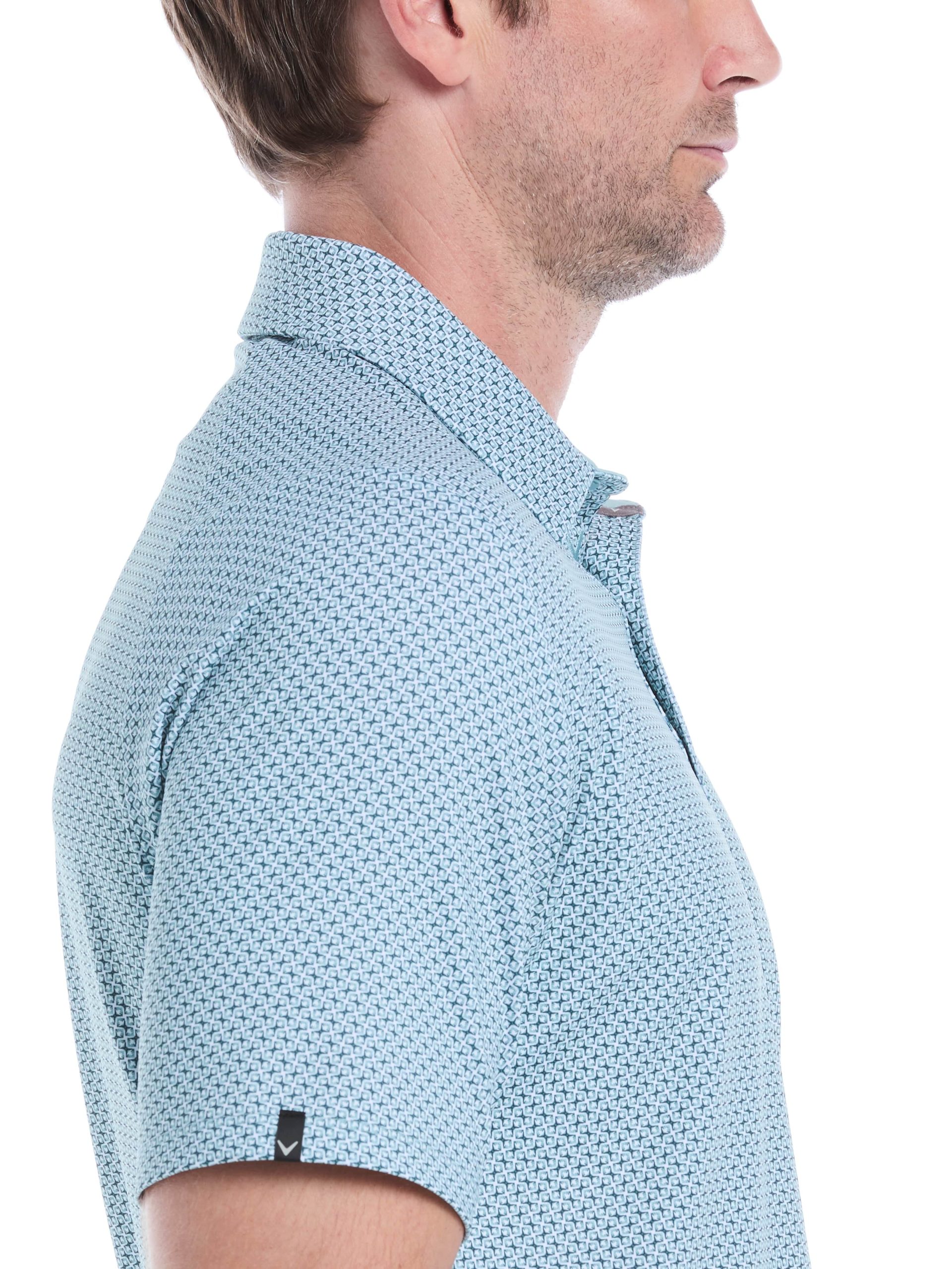 Mens Chevron Print Golf Polo Shirt - Image 4