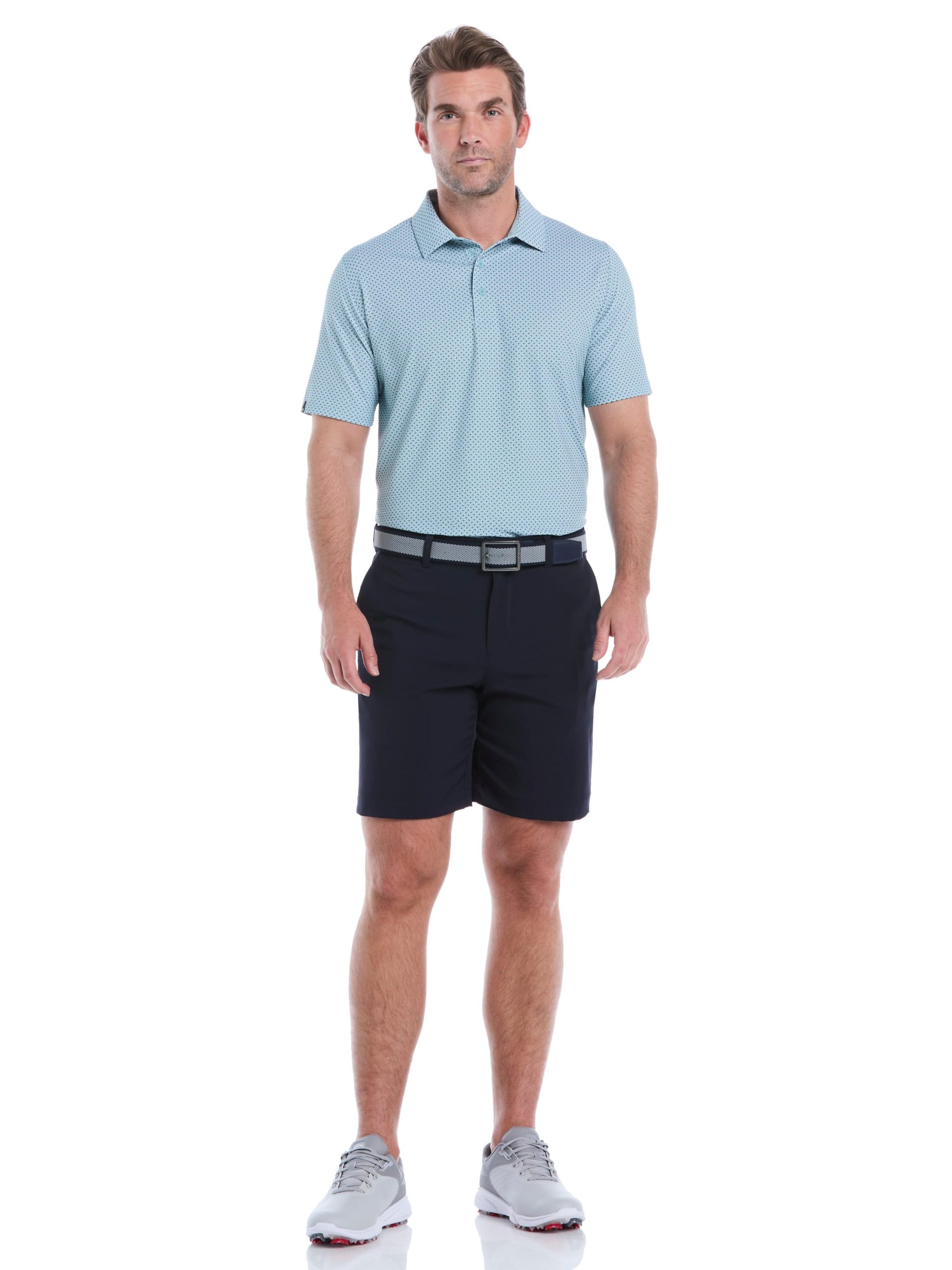 Mens Chevron Print Golf Polo Shirt - Image 5