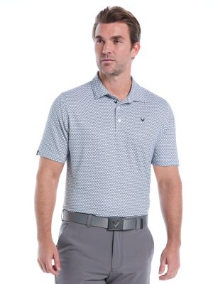 Mens Chevron Printed Polo