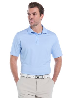 Mens Chevron Twill Jacquard Golf Polo