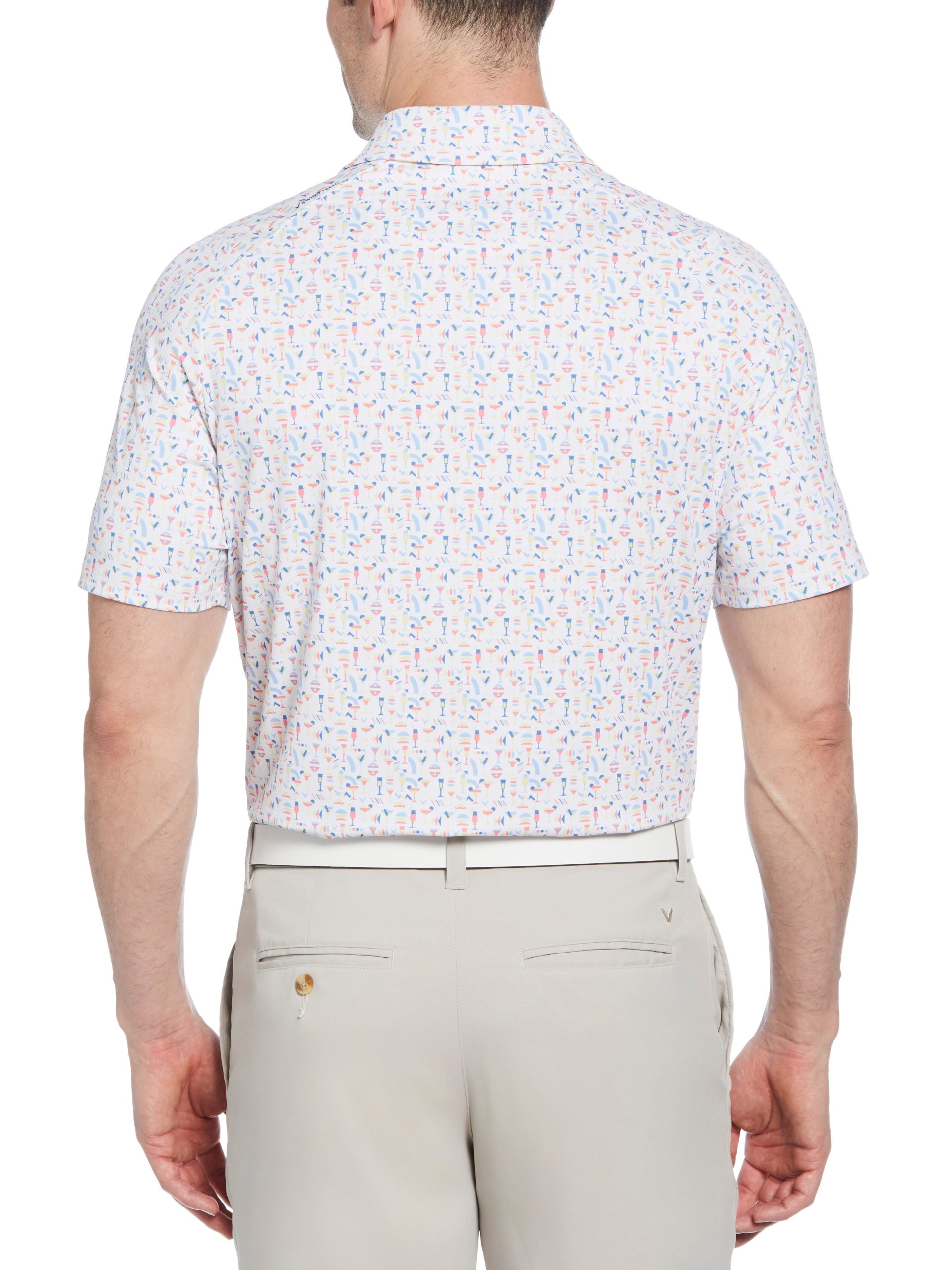 Mens Cocktail Print Polo - Image 2