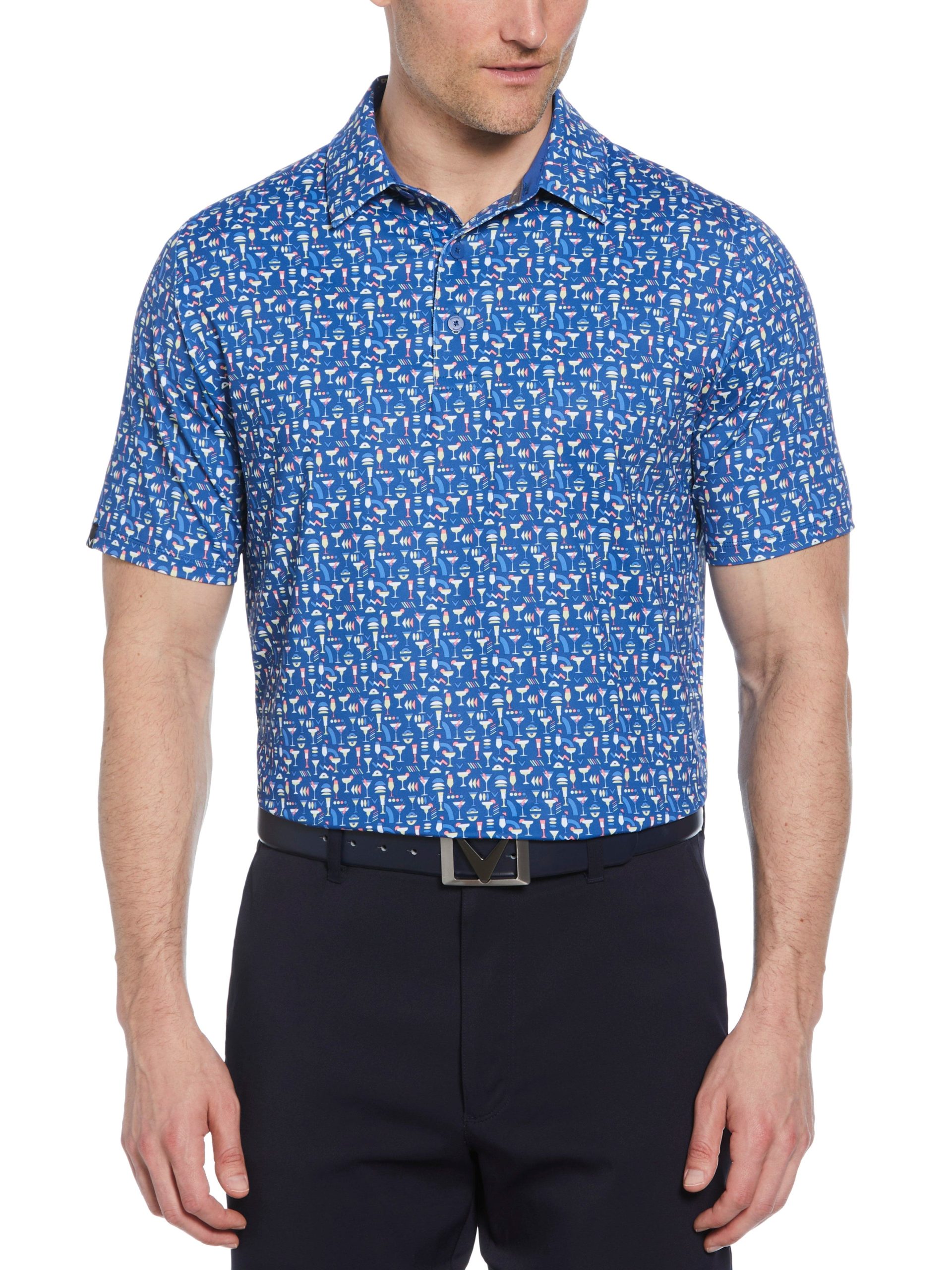 Mens Cocktail Print Polo - Image 4