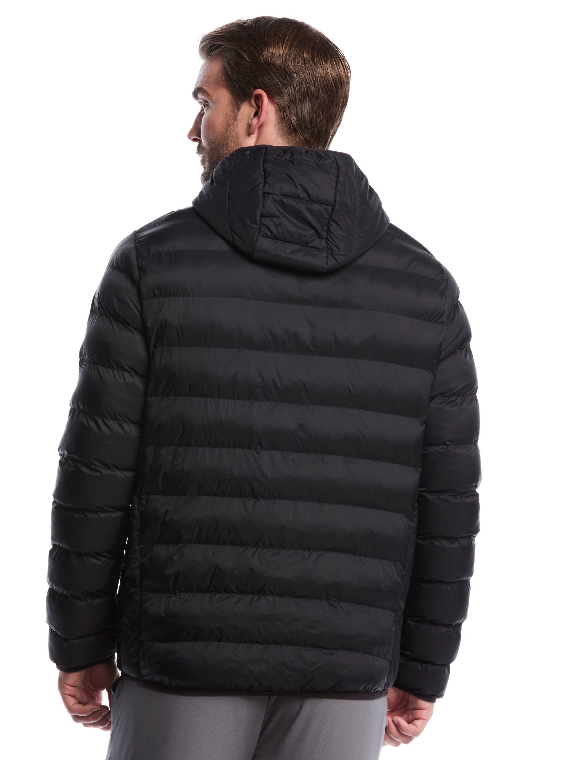 Mens Faux Down Puffer Jacket - Image 10